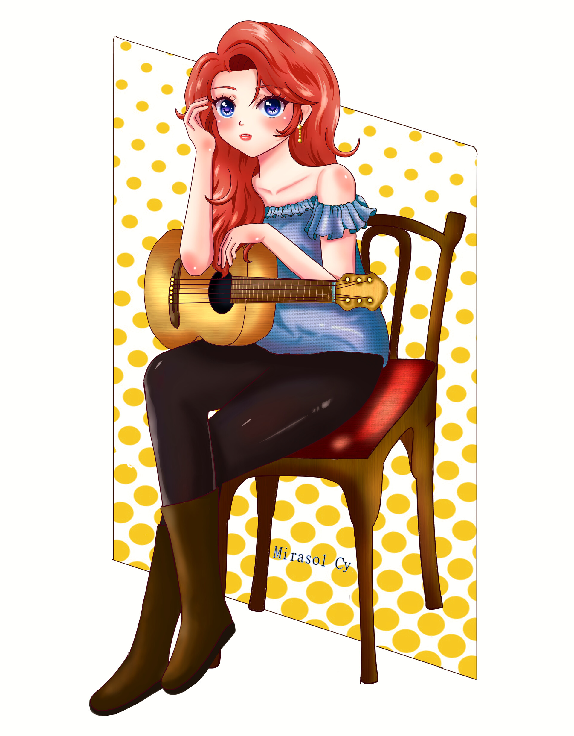 ArtStation - Anime girl with guitar