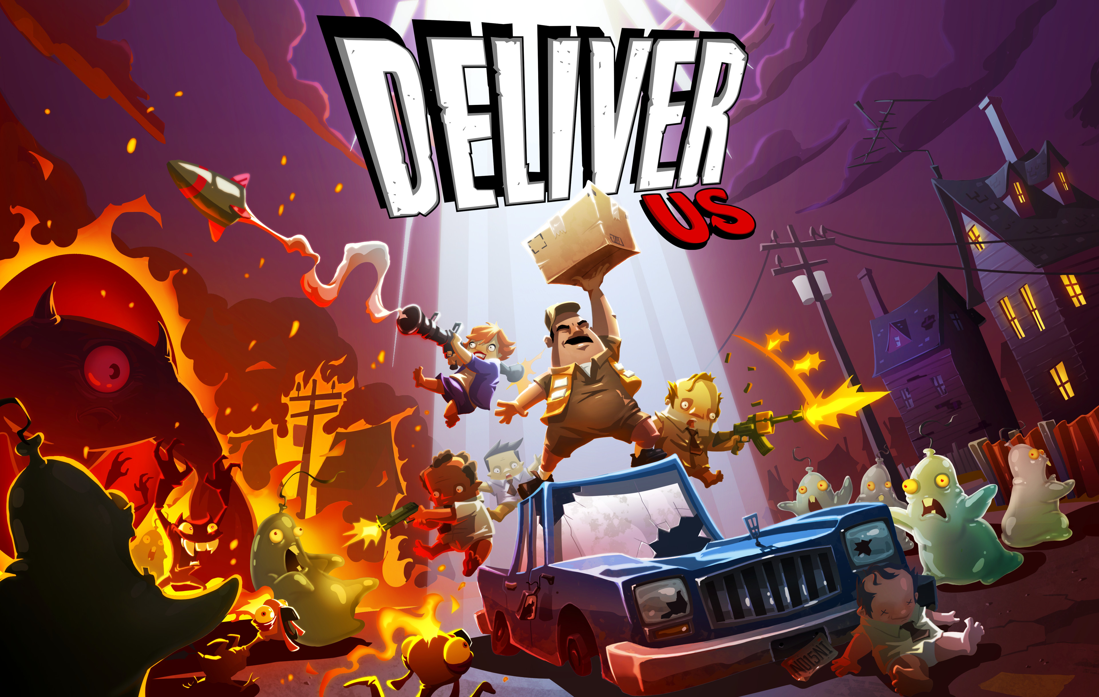 This image was created in order to sum up the look, feel and experience of Deliver Us. It was used for both promotional materials and withing the game itself. 