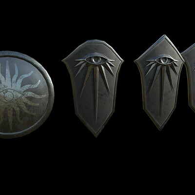 Andrew wilkins inquisition round shield and kite shield