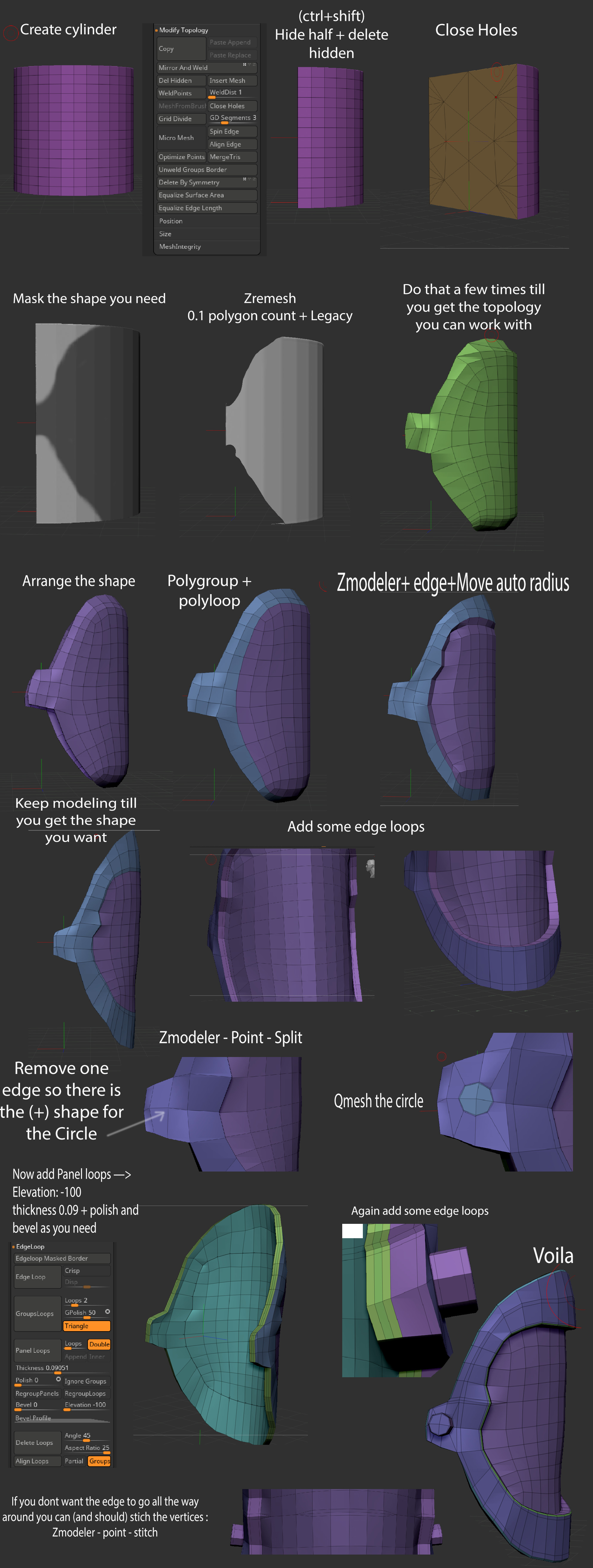 Breakdown of how i created the Armour pieces - in this example its the ones on the arm