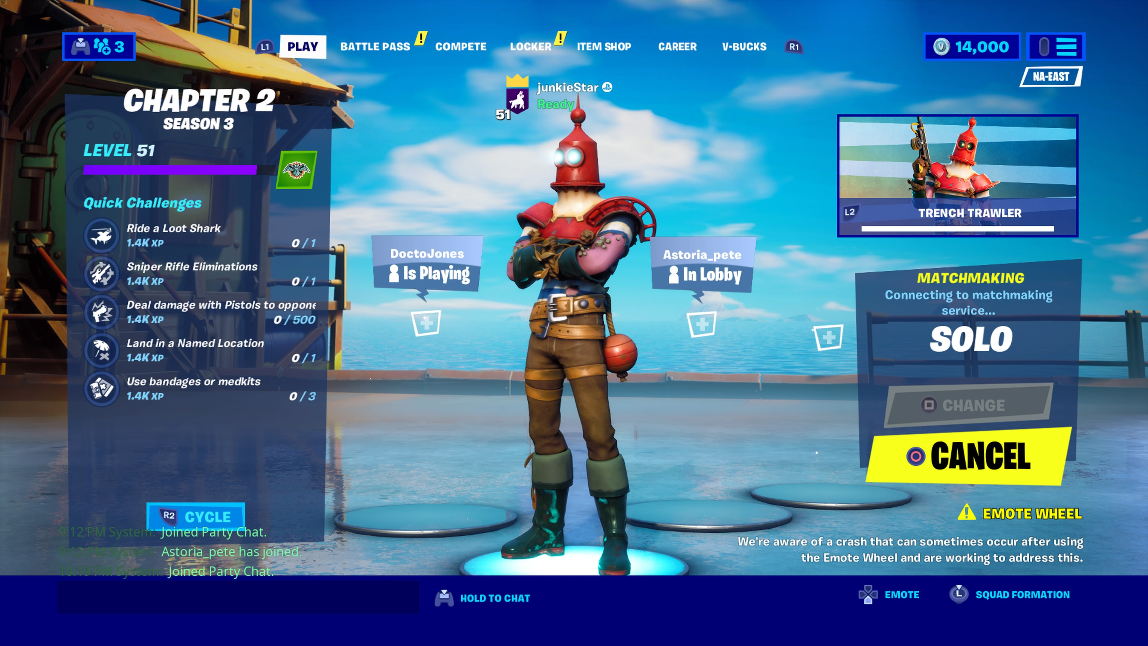 Fortnite Season 3 Emote Wheel