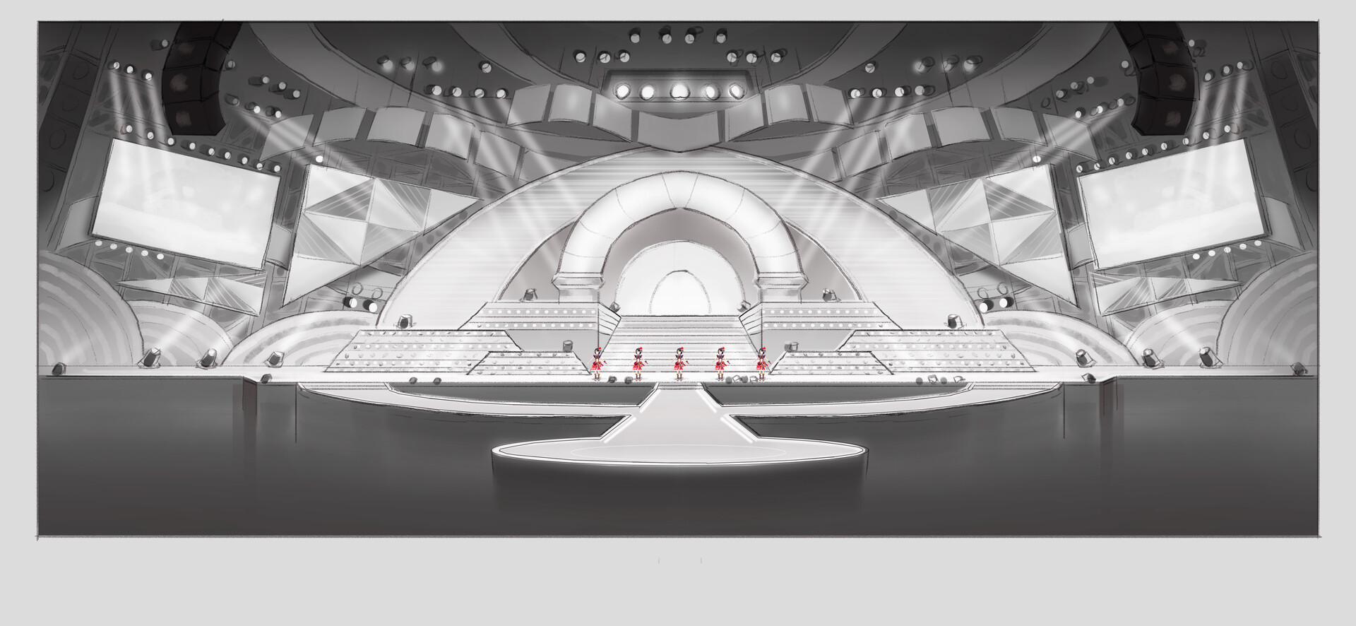 Neil Zhang - Concert stage-design drawing