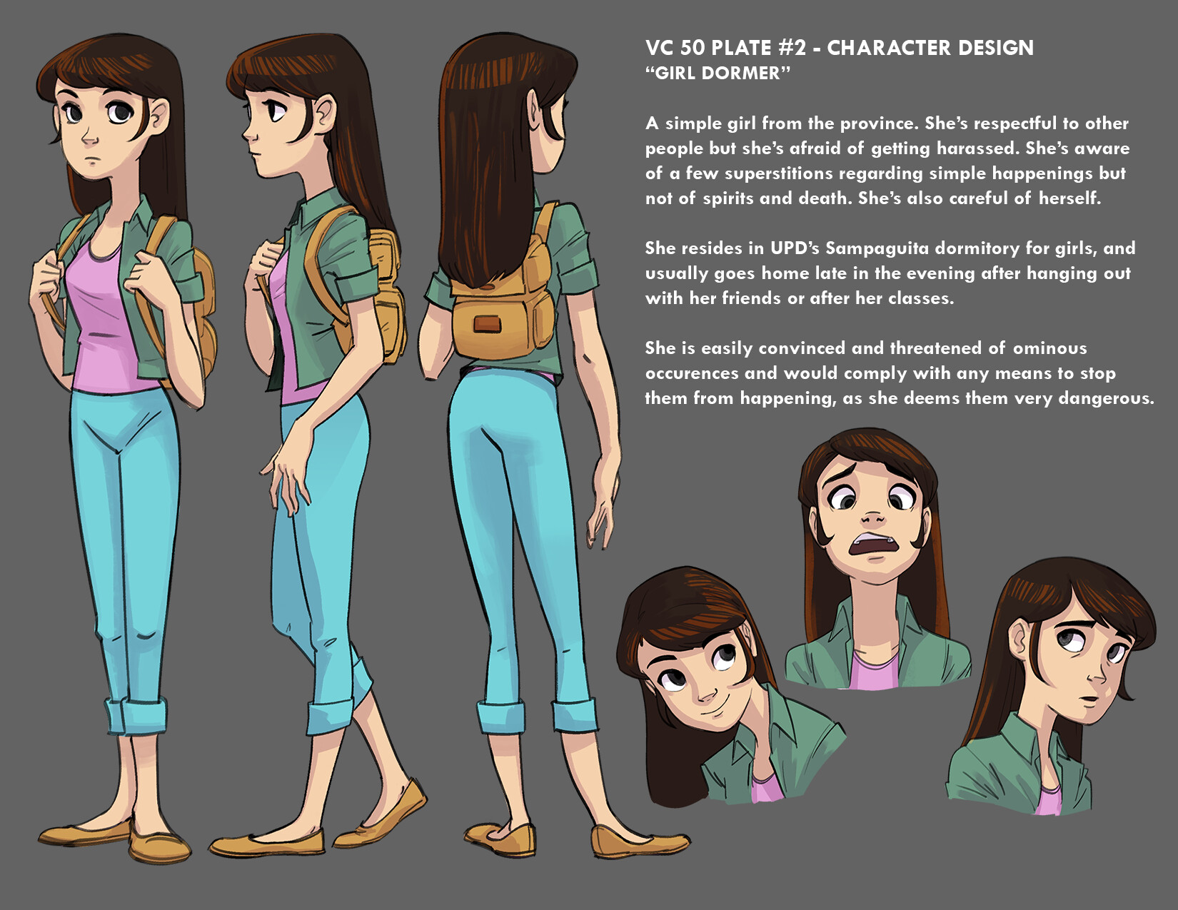 ArtStation - Girl Dorm Resident Character Design