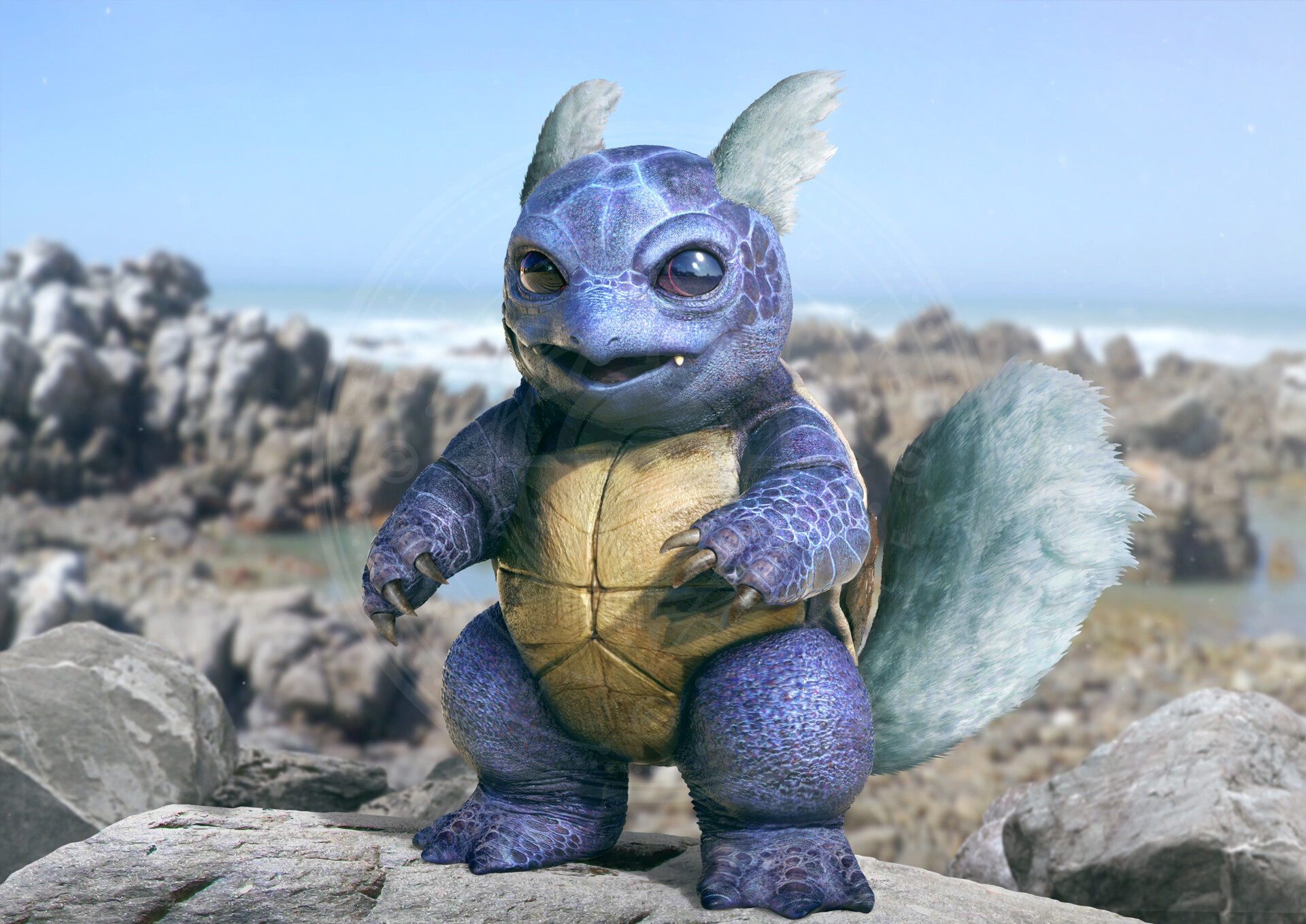 life size squirtle statue