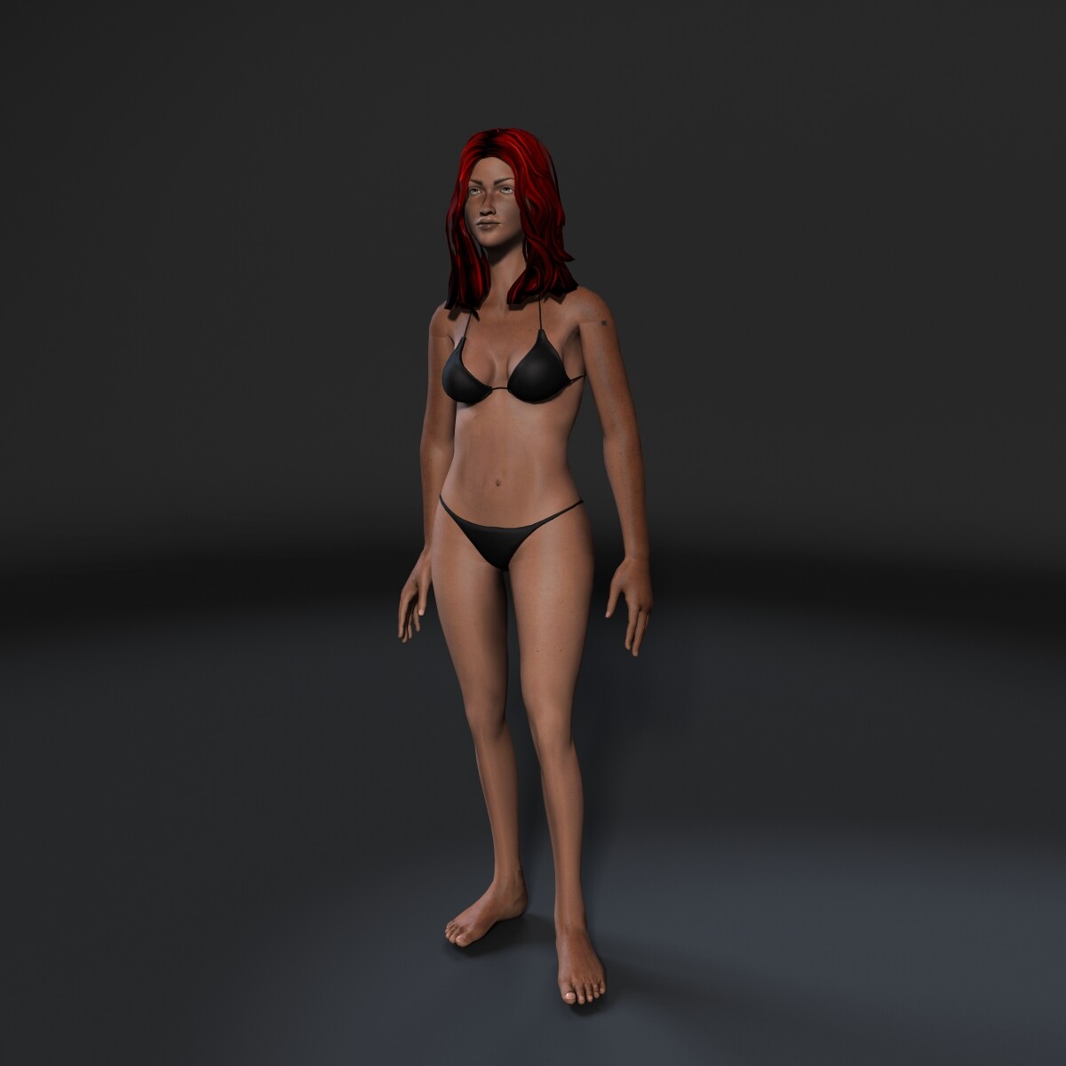 ArtStation - Woman in bikini-Rigged 3d game character Low-poly 3D model