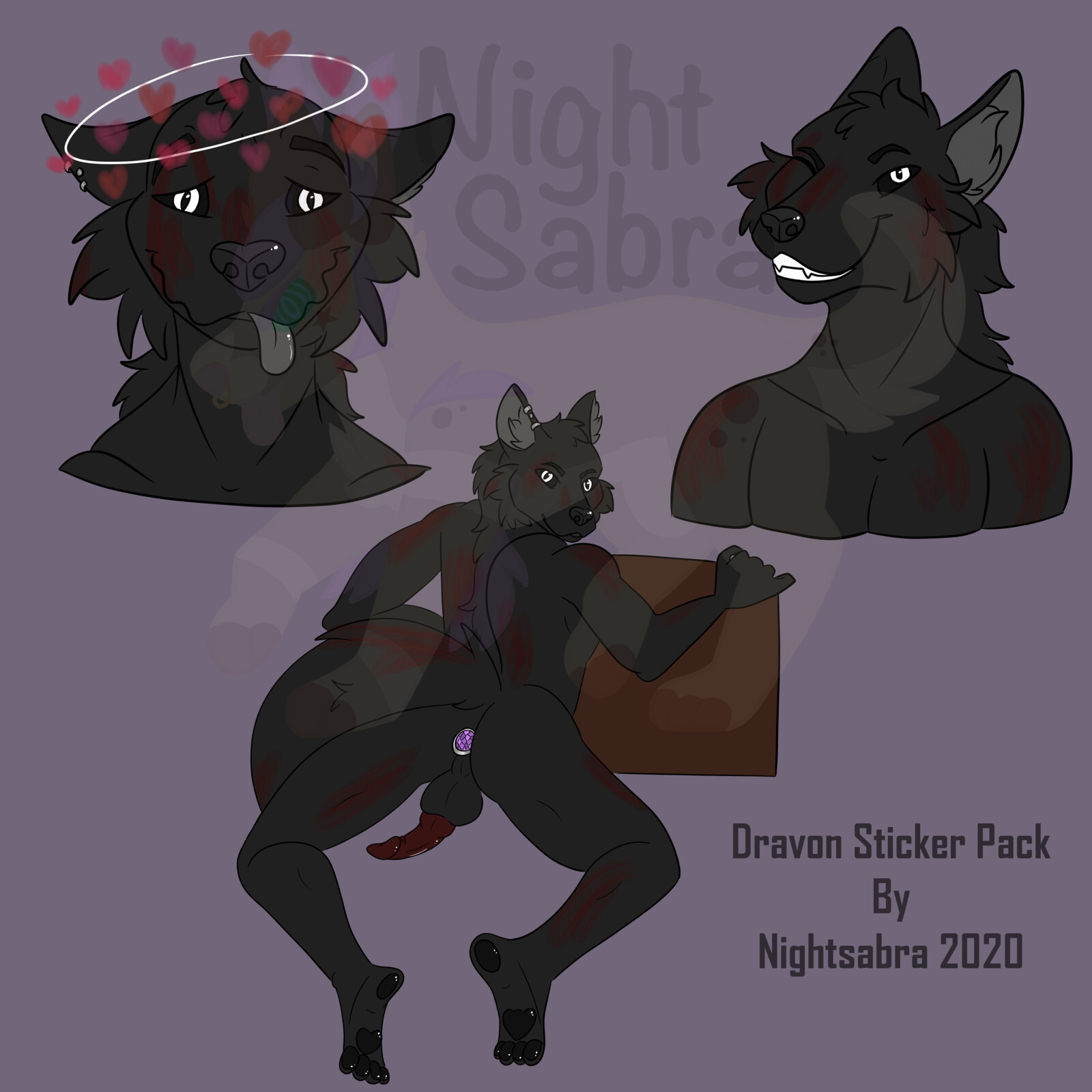 wallpapers Free Furry Sticker Base c dravon telegram stickers nightsabra art