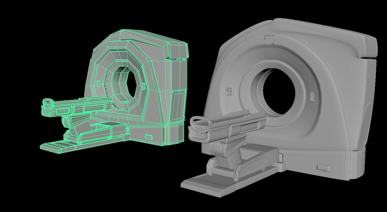 Low Poly and smoothed preview