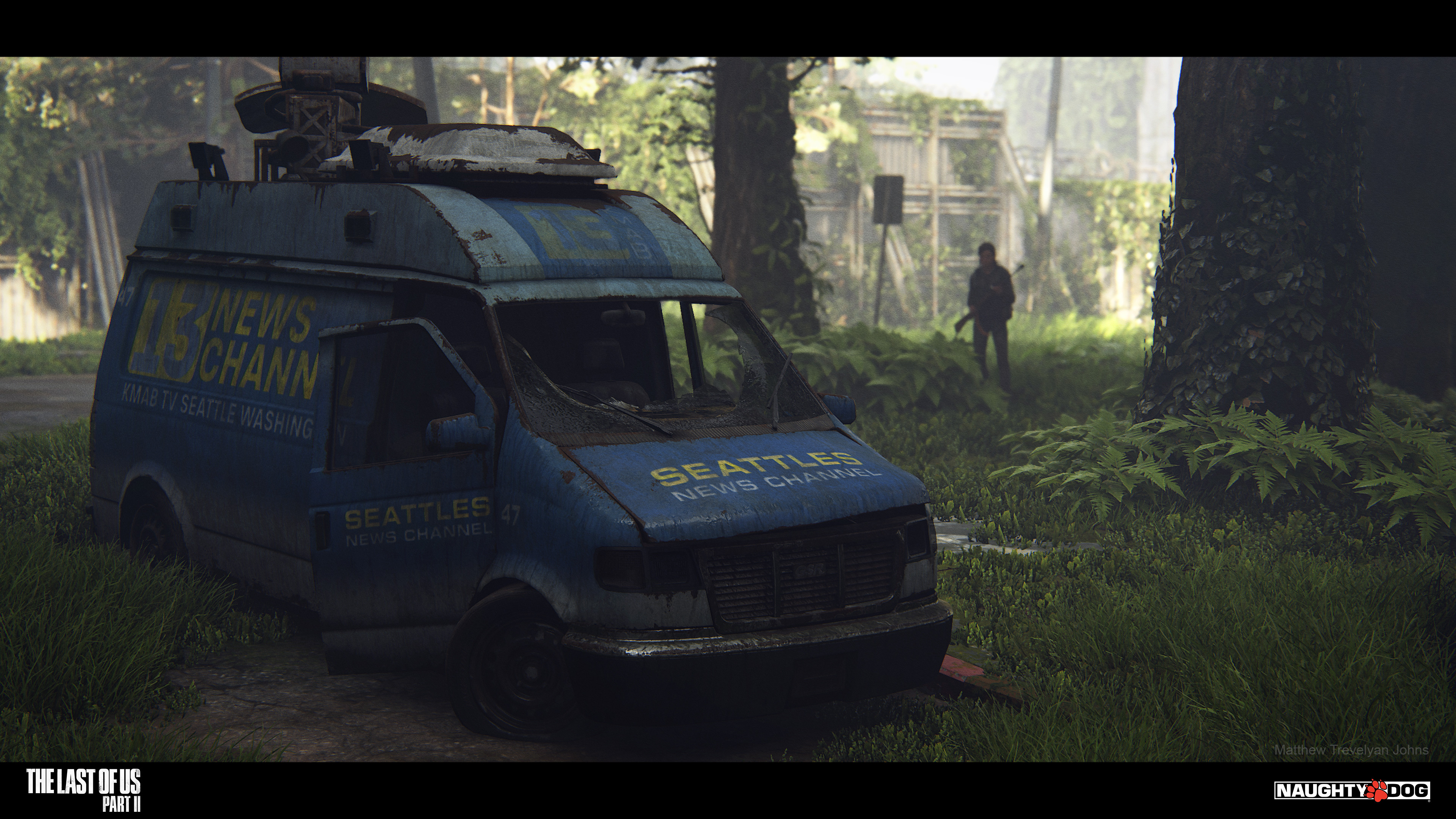 This wet, tv van was also a nice example of the move-mod system. I worked a lot with Ke Xu to implement it so wanted to feature it in this gallery. It allowed artists to pose vehicles differently, whilst still maintaining them as instances of each other
