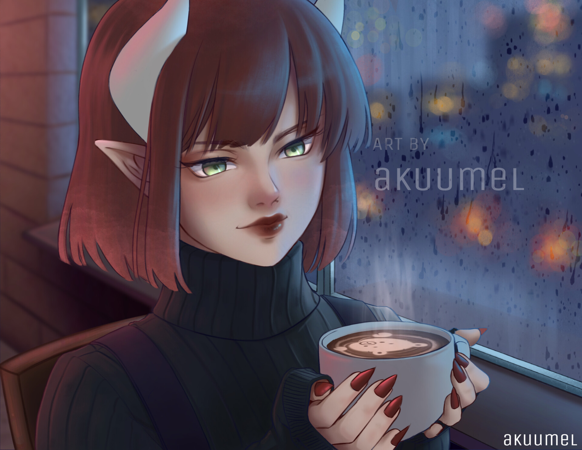 Artstation Aku Rainy Day Cafe Akuumel Artstation Aku Rainy Day Cafe Akuumel
