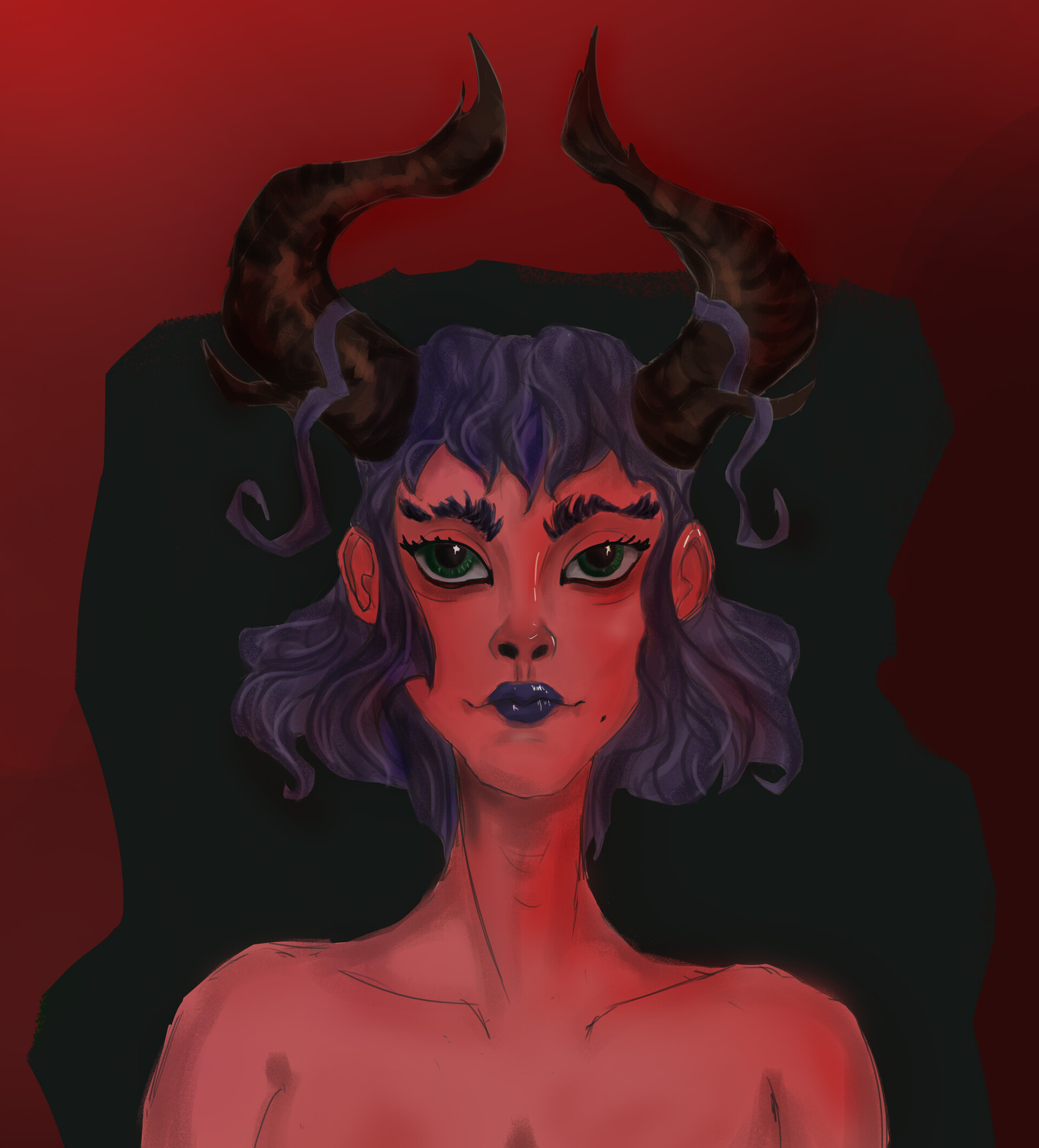 Artstation The Girl With Horns Max Mufall