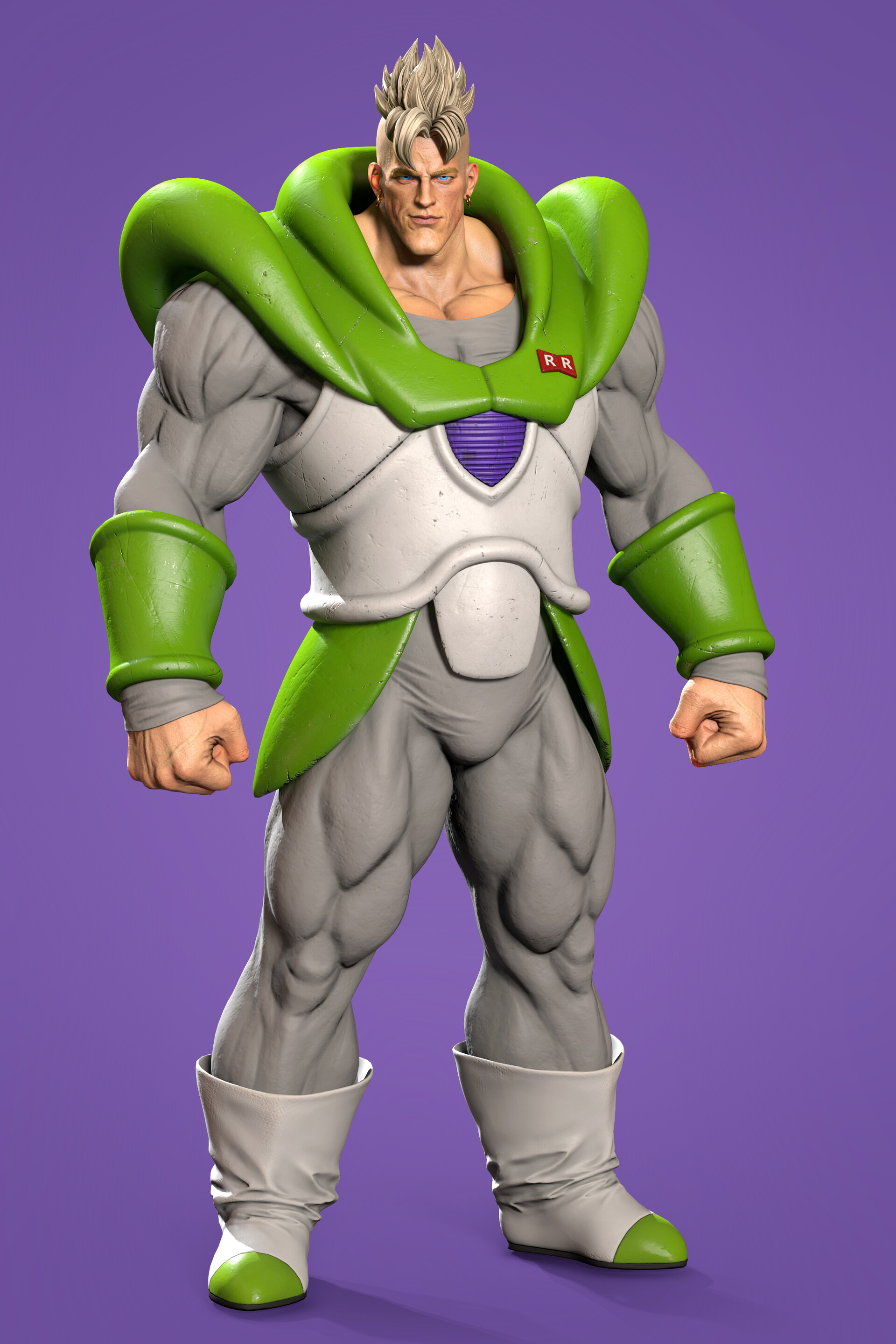 ArtStation - android 16 from dragon ball z