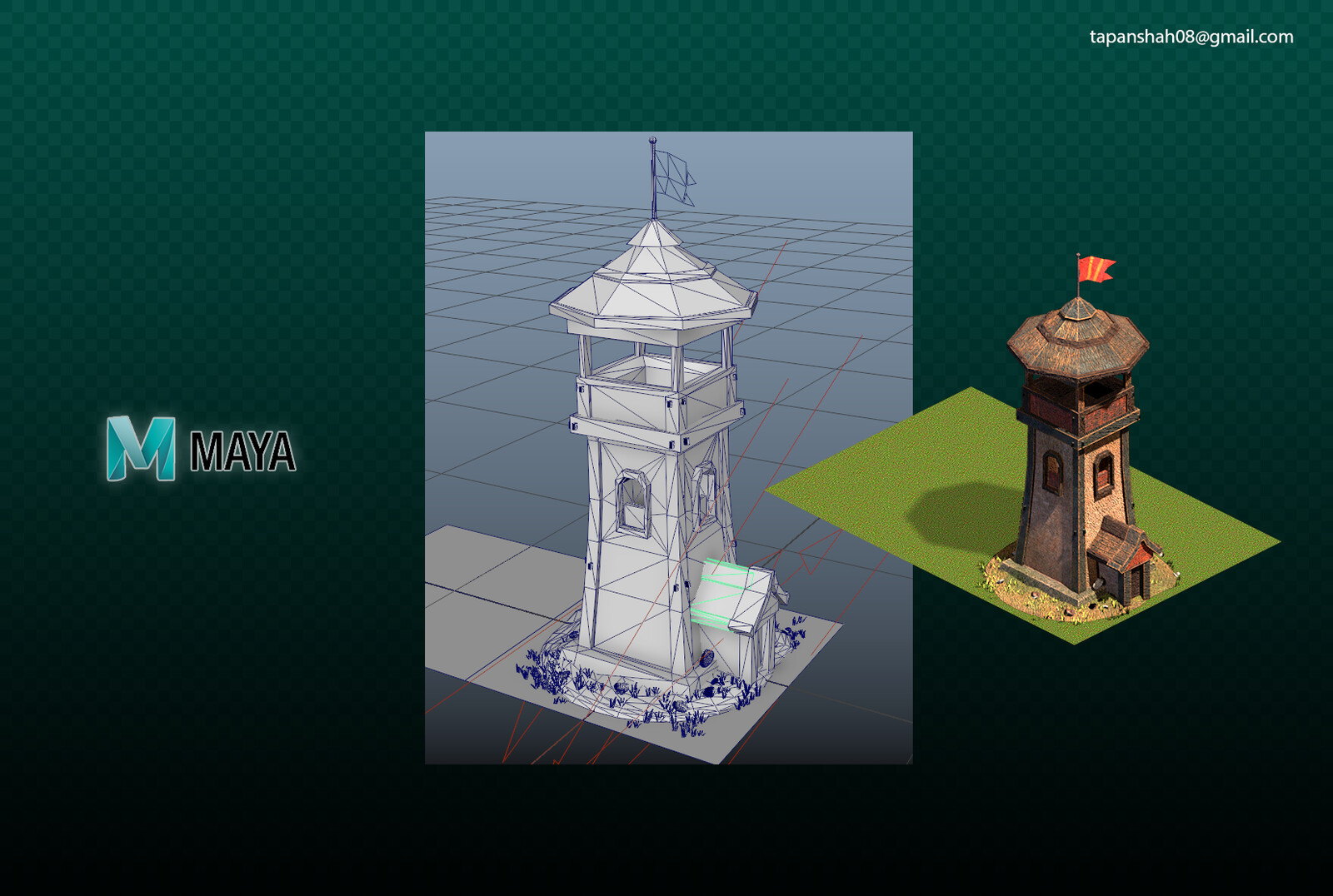 Final Asset ready by Maya for game engine output.