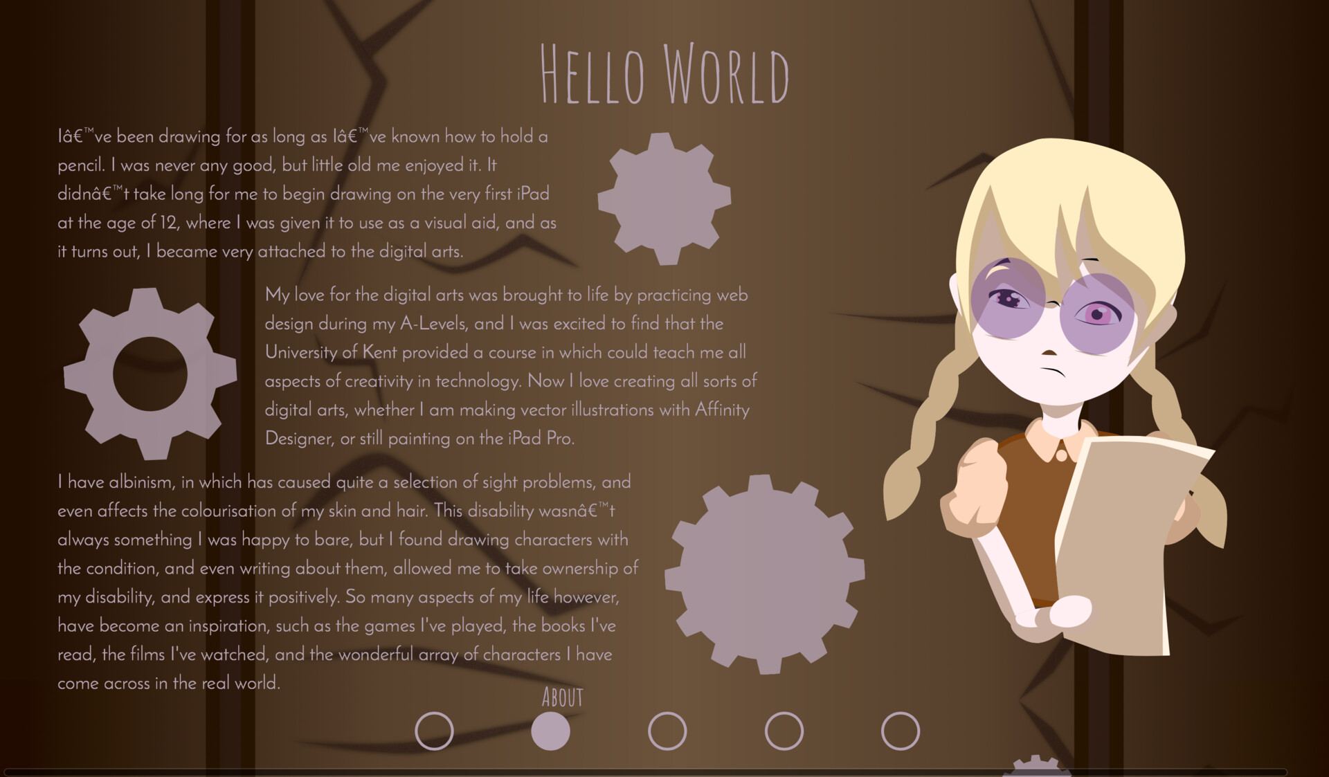 Jadine Ingram Steampunk Geek Website Design Ba Digital Arts