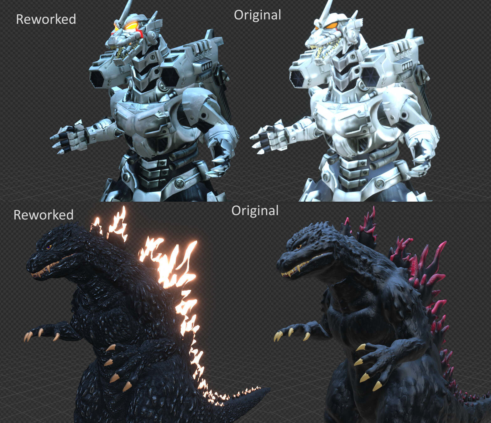 ArtStation - Mecha Godzilla vs Godzilla