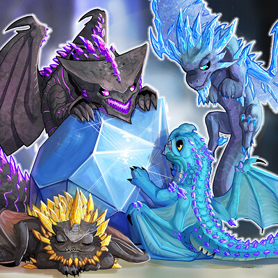 Aurora scaioni gems crystal dragons