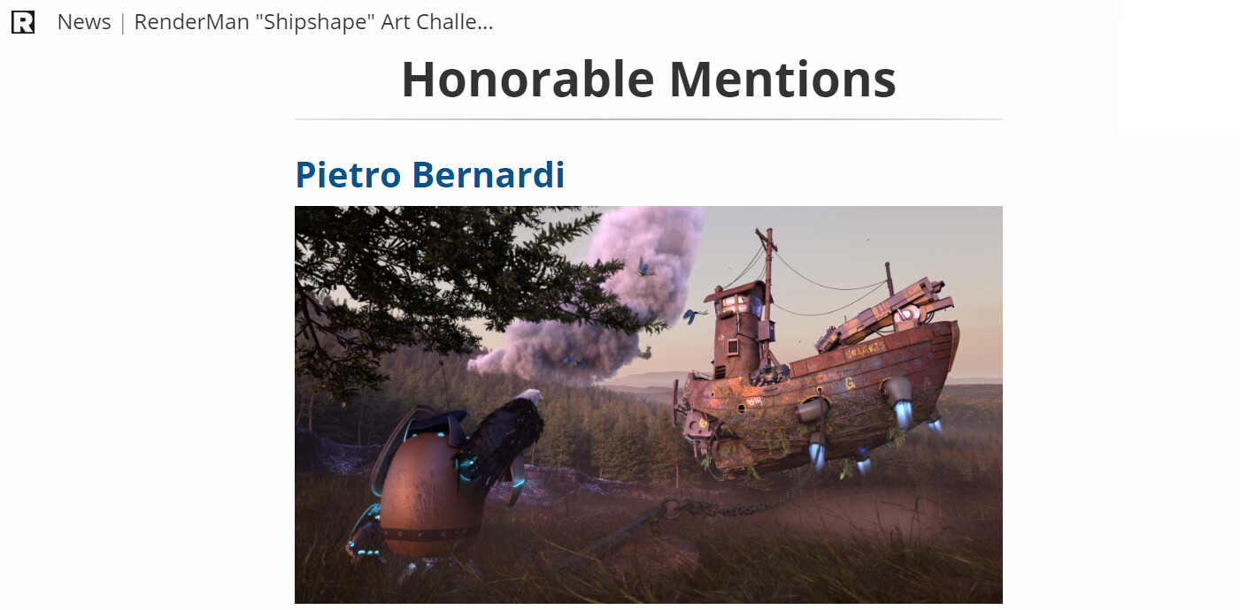 Pixar's Renderman Honorable Mention