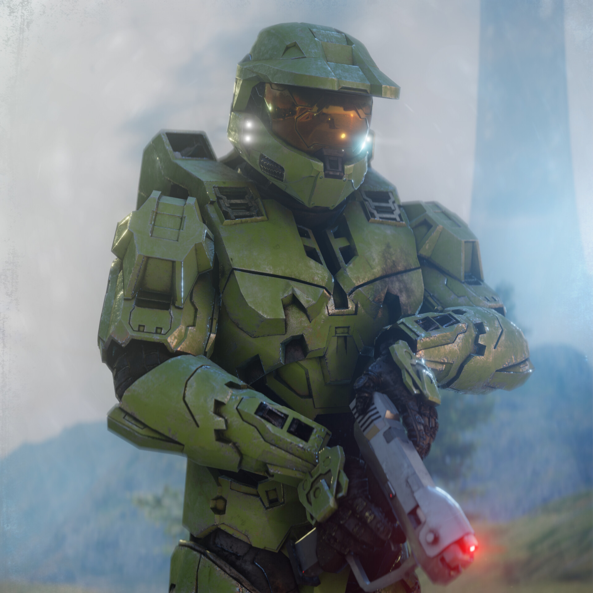 Artstation Halo Infinite Chief Holding Magnum Glitch 5970
