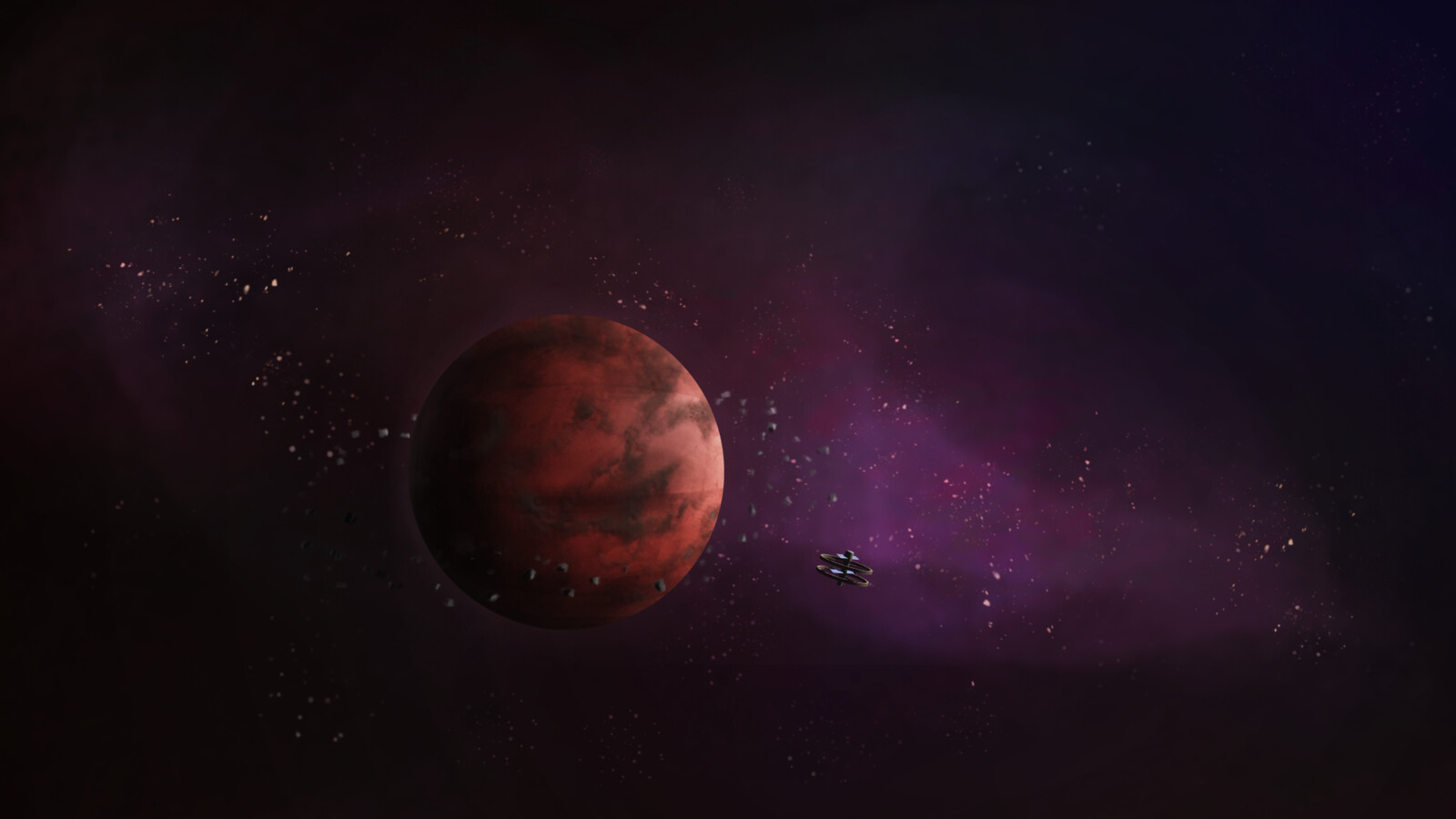 Artstation Space Matte Painting Practice Tim Winkelmann