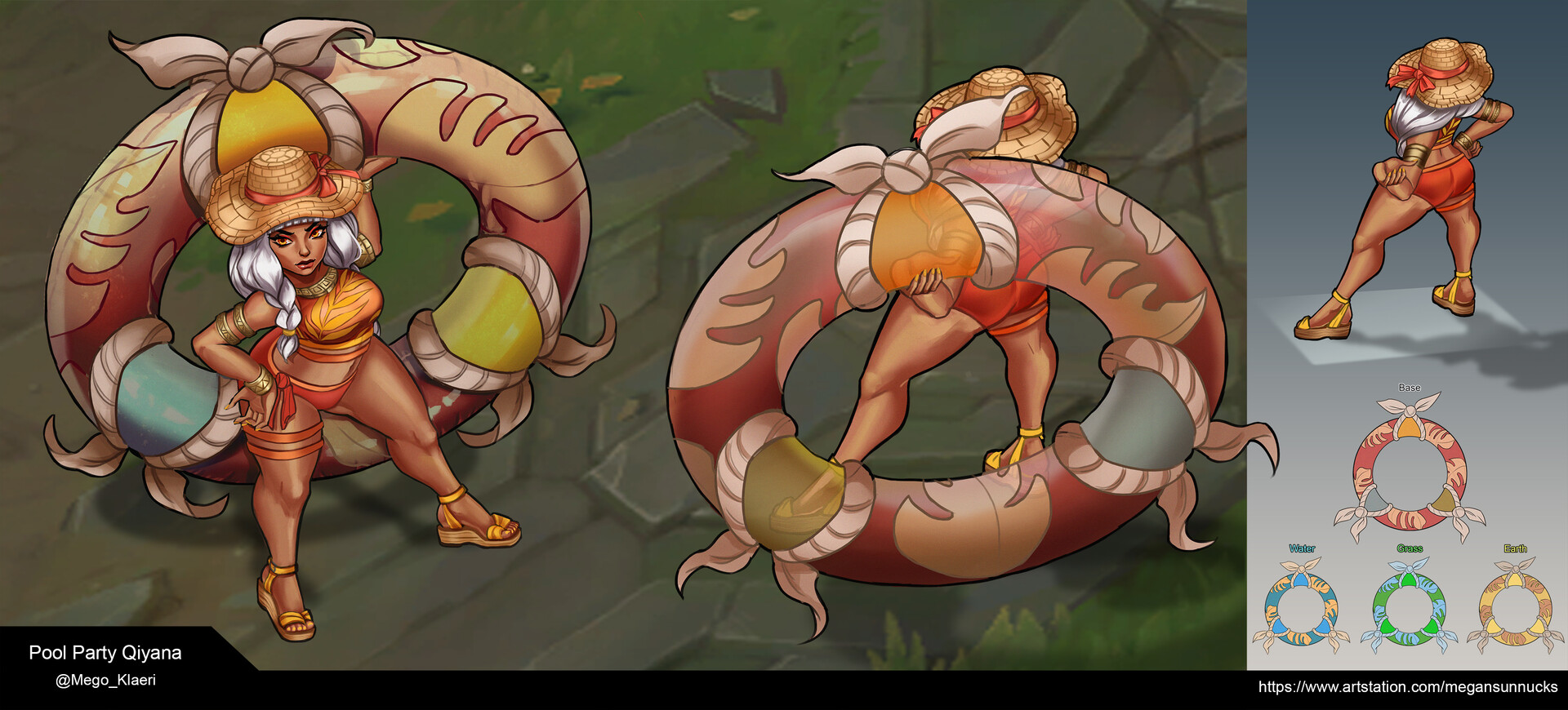 Megan Sunnucks Pool Party Qiyana Skin Concept League Of Legends