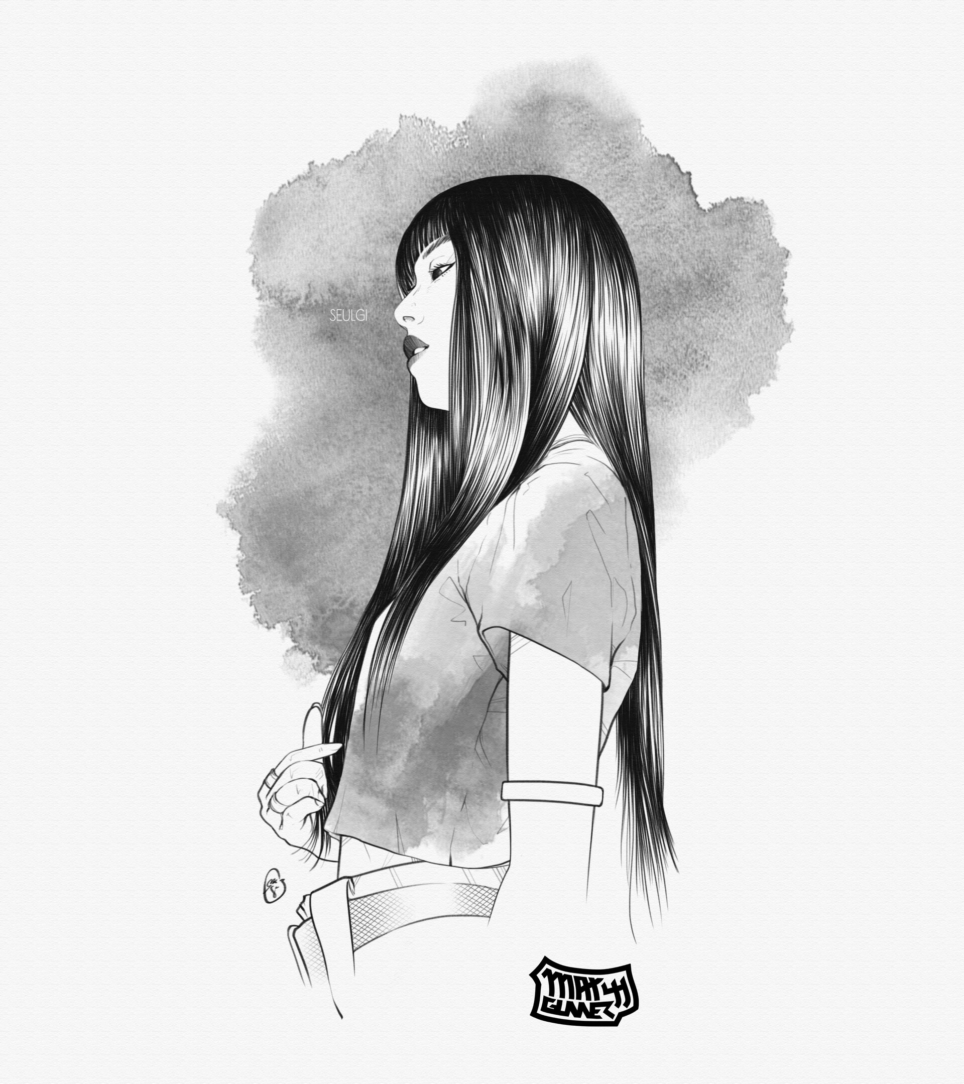 Artstation Seulgi 2 Red Velvet Max Silveira #seulgi #red velvet #redvelvet #red velvet fanart #seulgi fanart #this is basically a redraw i made of something i drew in 2018 #??? red velvet max silveira