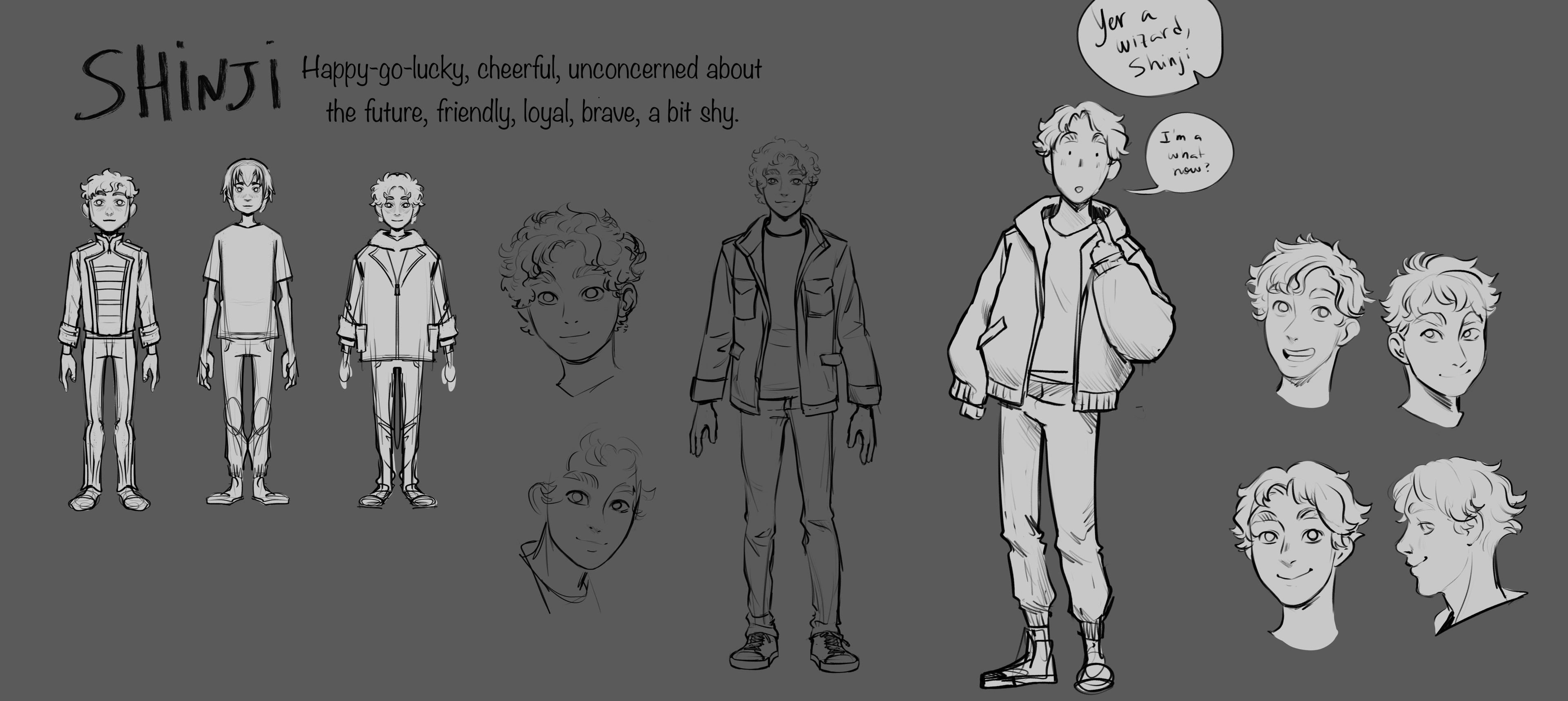 Shinji was supposed to be the main character, and his traits were in the briefing. I tried to make a friendly character, someone you would trust and want as a friend.