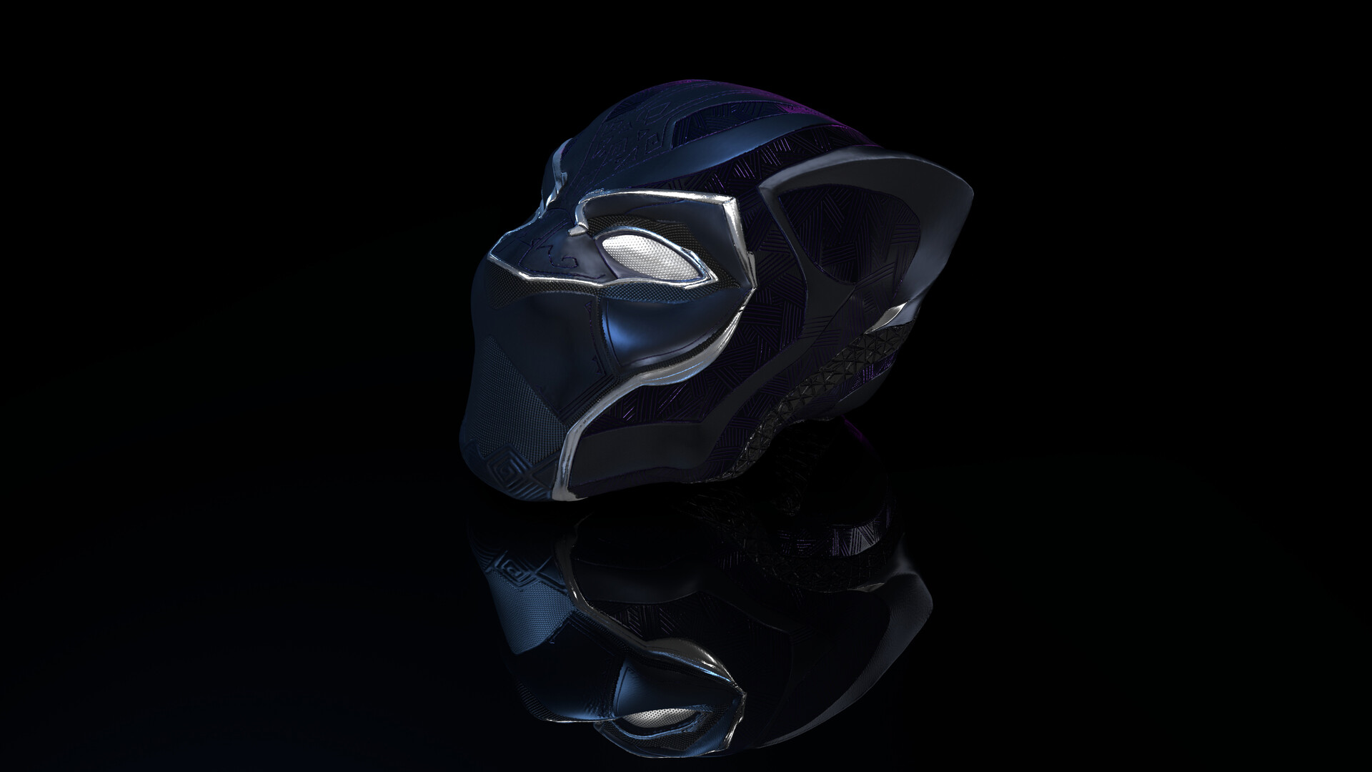 Artstation 3d Black Panther Mask Fulvio Berto