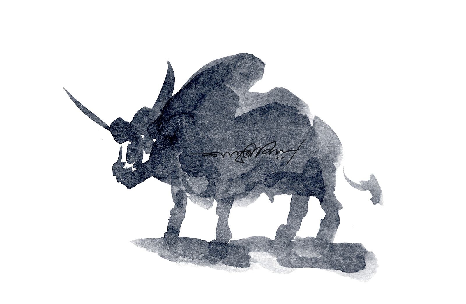 BULL WATERCOLOR ILLUSTRATION