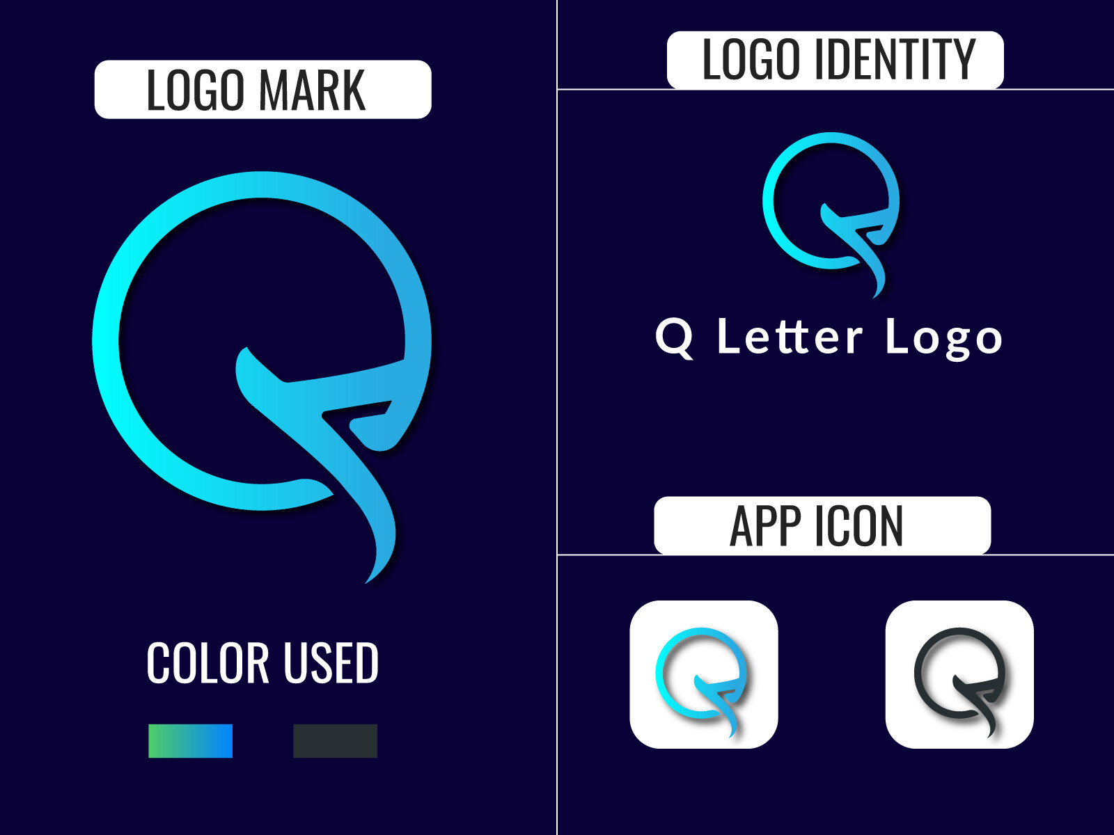 Artstation Q Letter Logo Yuvraj Jomoddar