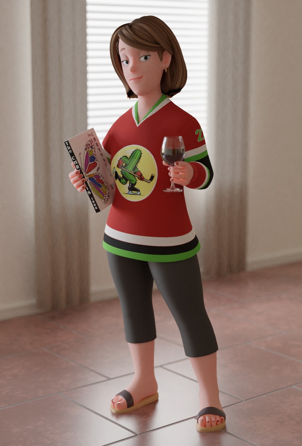 Angie, a 3D version of a character from my webcomic, MAN BAND. 