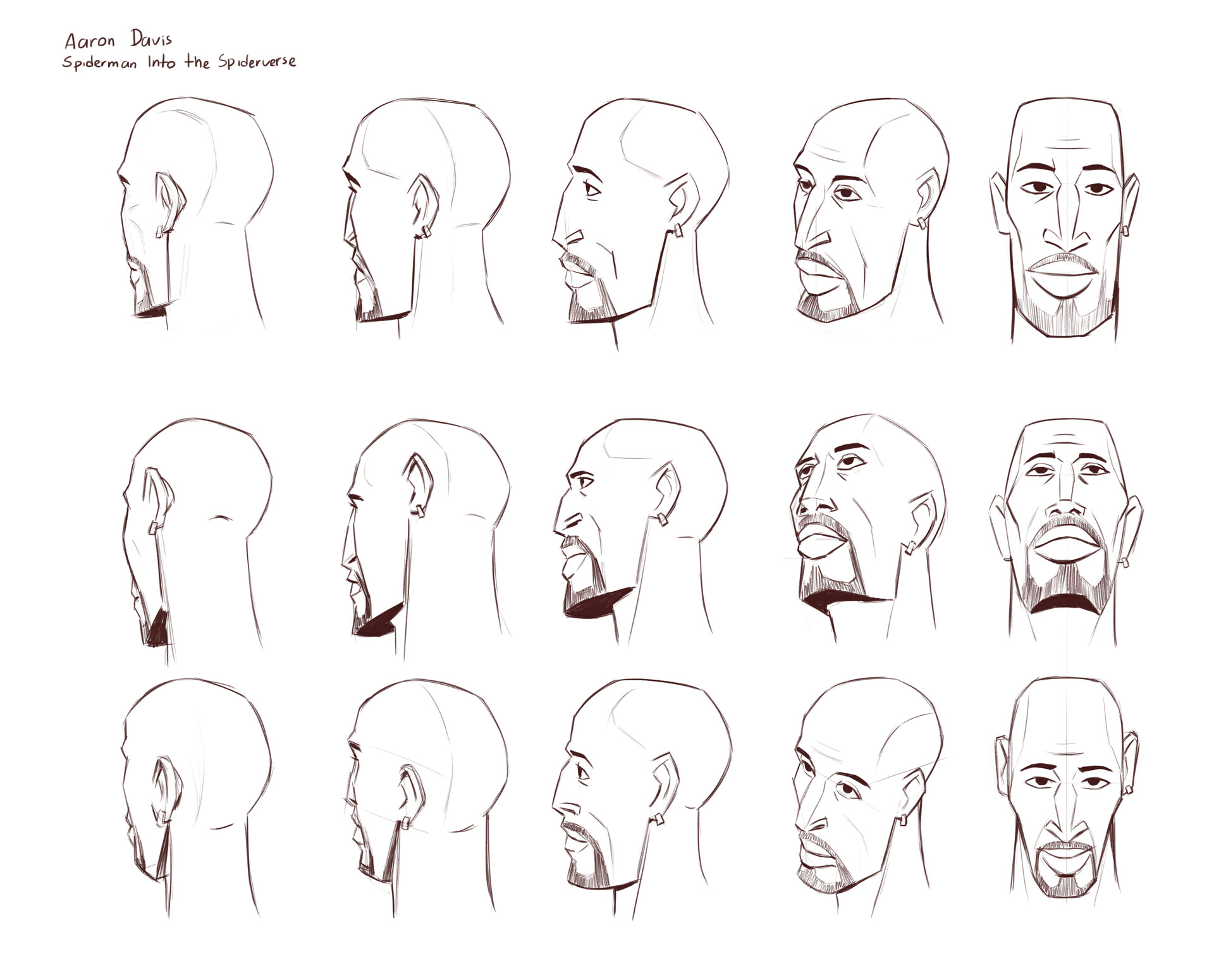 Conejo Loco Head turnaround studies