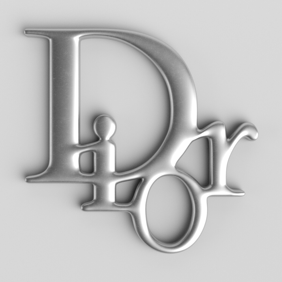 Cagatay Cetin Dior Cast Metal Label 3D model