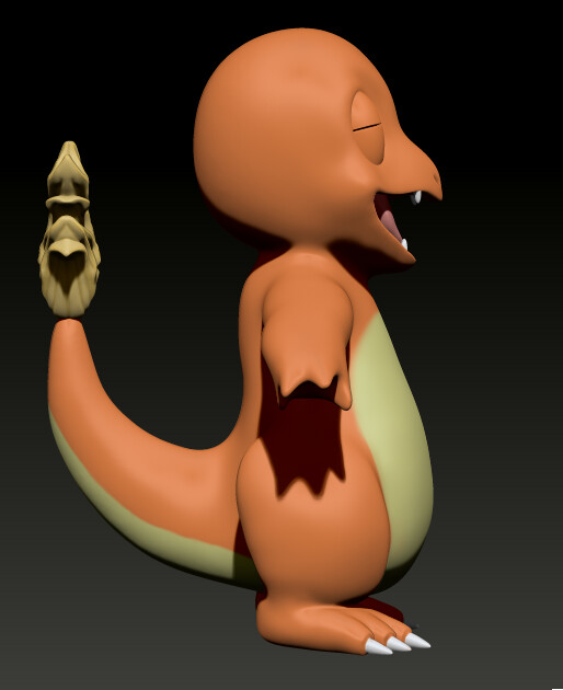 Artstation 3d Model Of Charmander From Pokemon 3d Models By Pingunbr