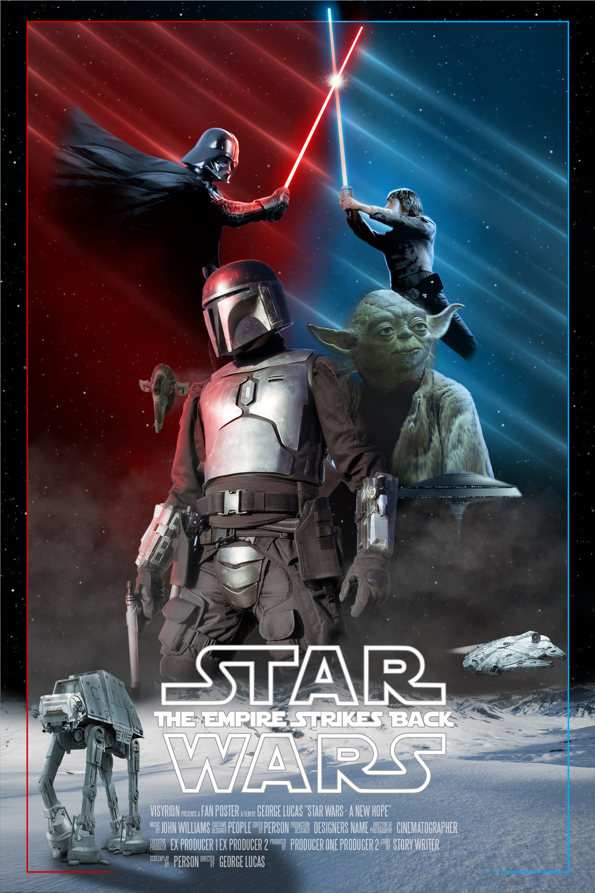 Artstation Star Wars The Empire Strikes Back Poster Redesign