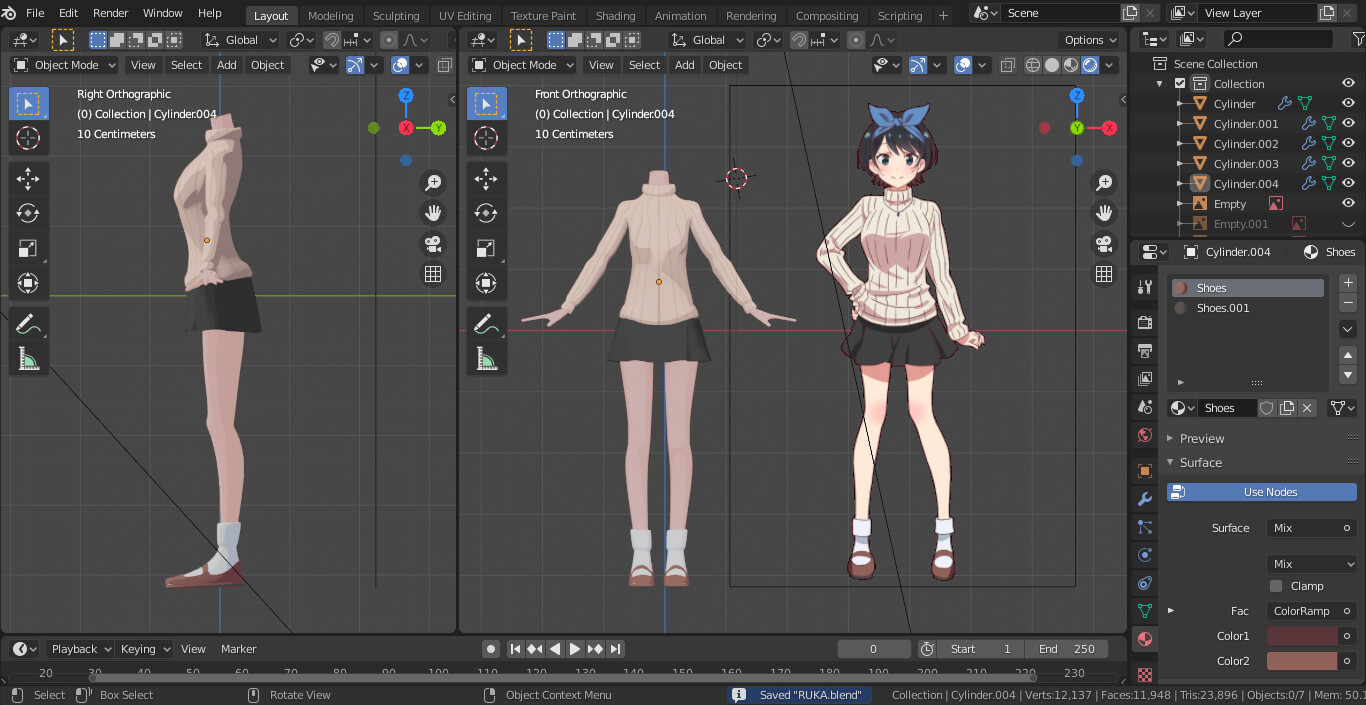 Artstation Ruka Sarashina Kanokari Harold Castillo Alvarado
