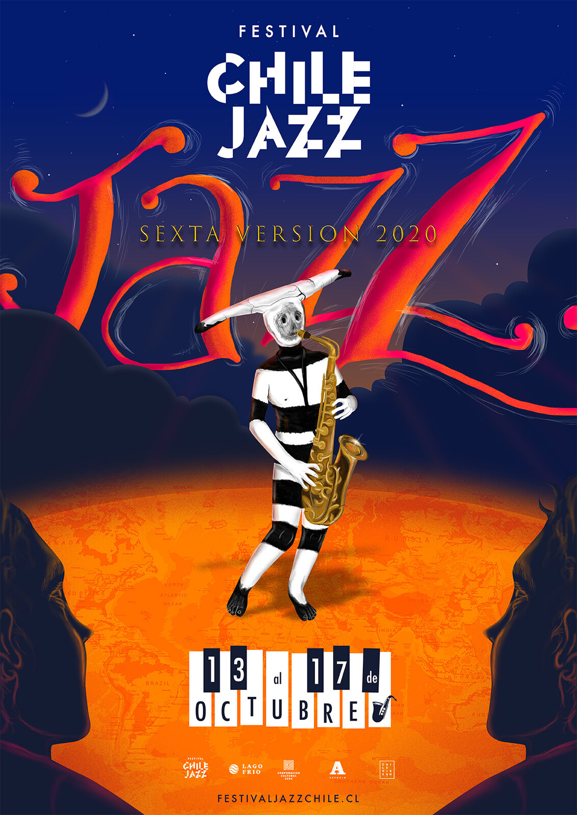 Poster Illustration Festival Chile Jazz 2020