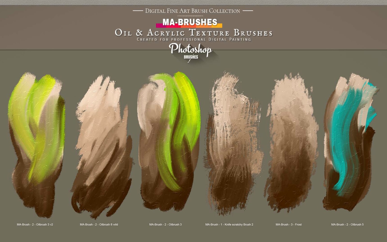 Brushes for digital Oil Painting - MA-BRUSHES Sheet