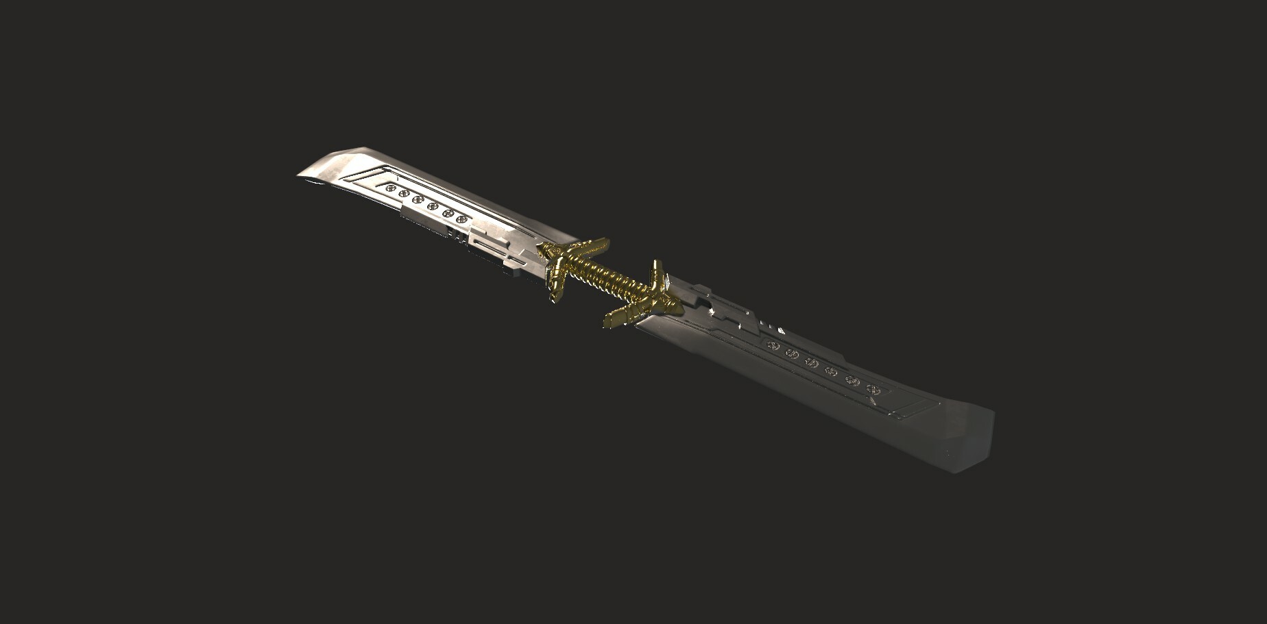 Artstation Thanos Double Bladed Sword Om Pawar