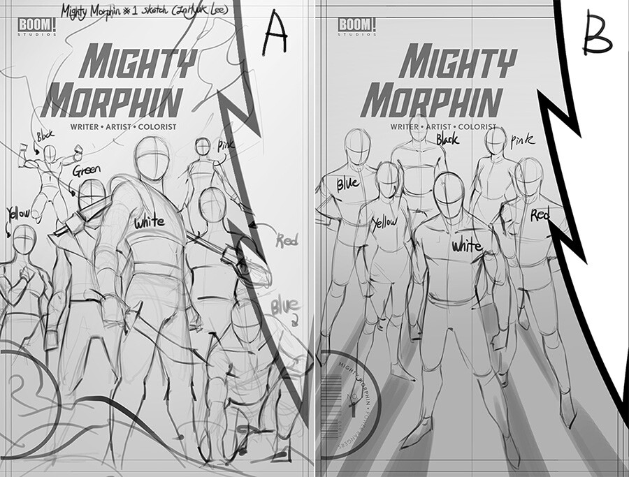 Mighty Morphin #1 sketch