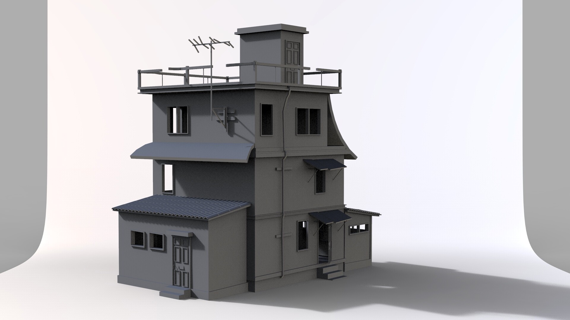 Artstation Triple Weasley Pubg Mobile House 3d Model Dipansu Sahu