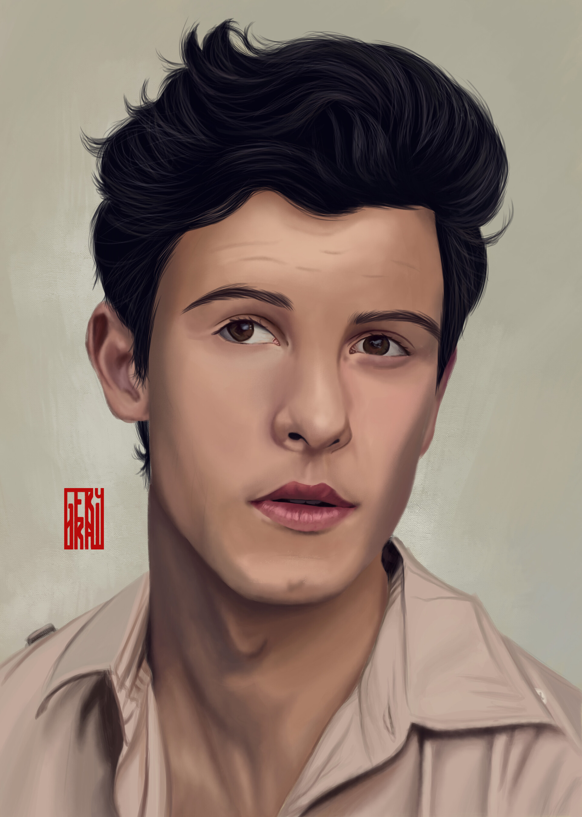 ArtStation Shawn Mendes Digital Portrait