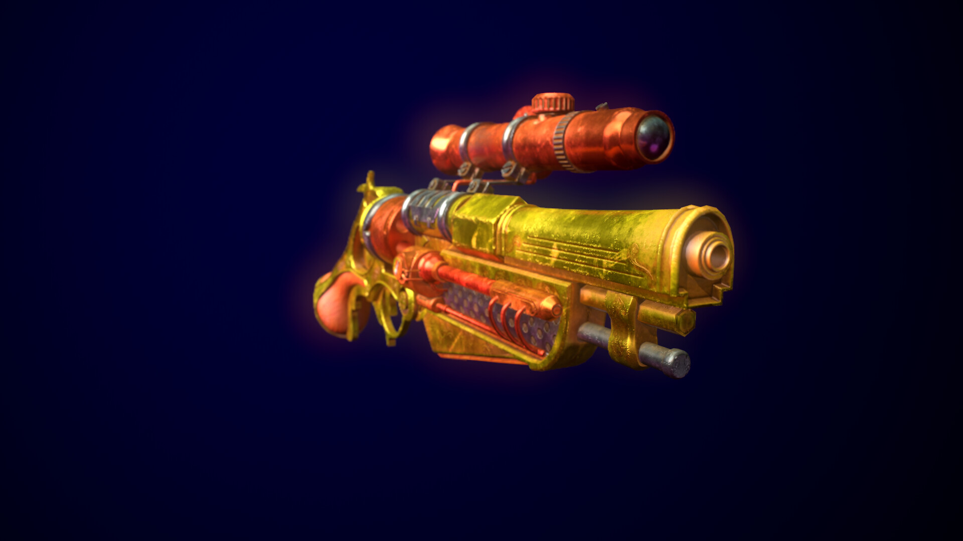 ArtStation - Stylized Steampunk Revolver