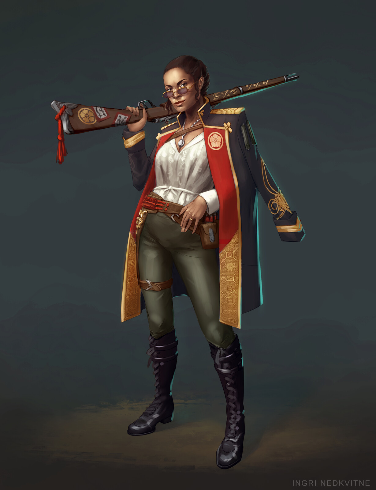 Leader
Unable to forgive herself after loosing the love of her life in battle, she took upon herself his position and responsibility as the Leader of the squad.