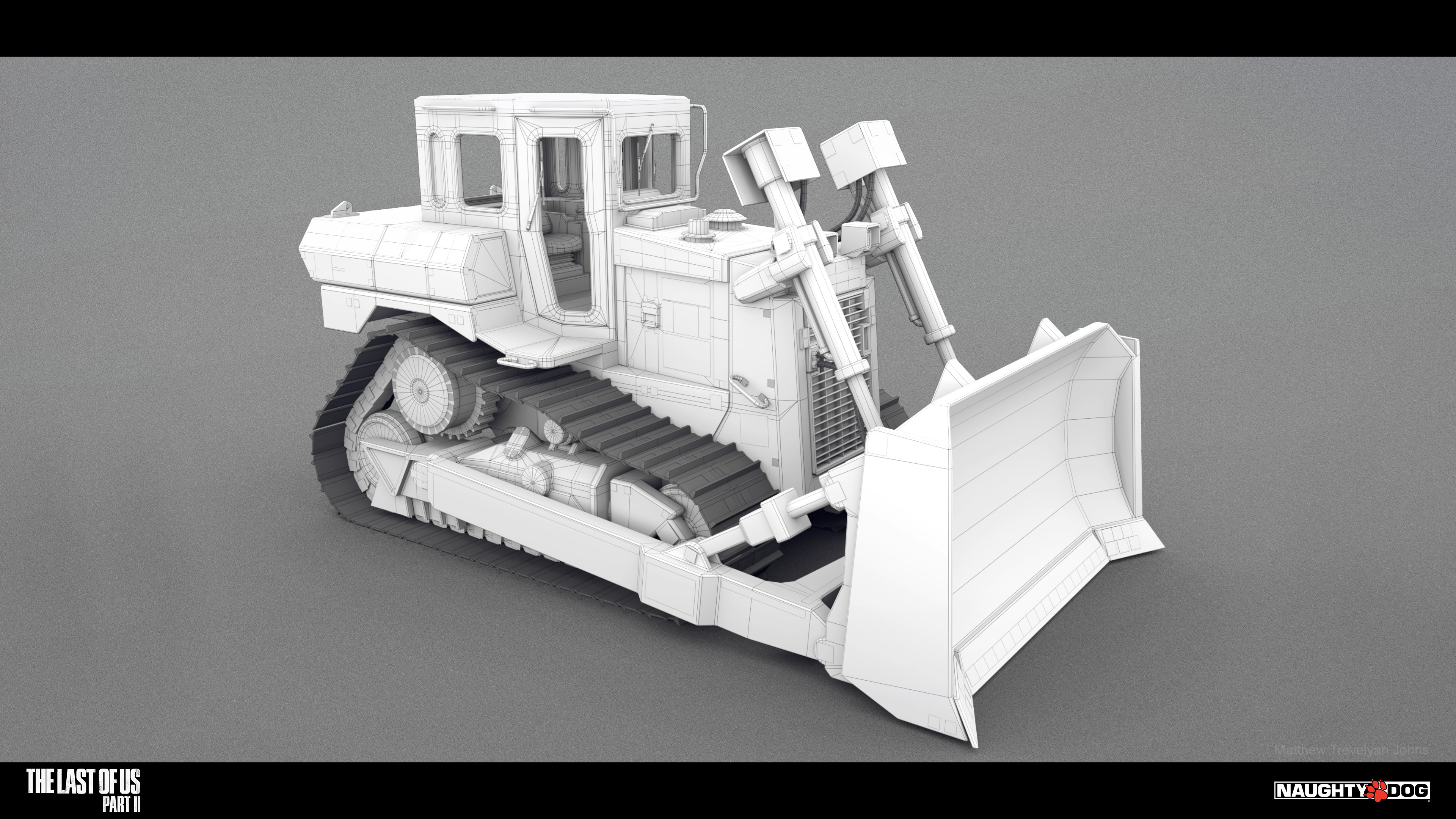 Triangle count for this vehicle was 51k. The digger blade also had three possible poses that could be used for variation