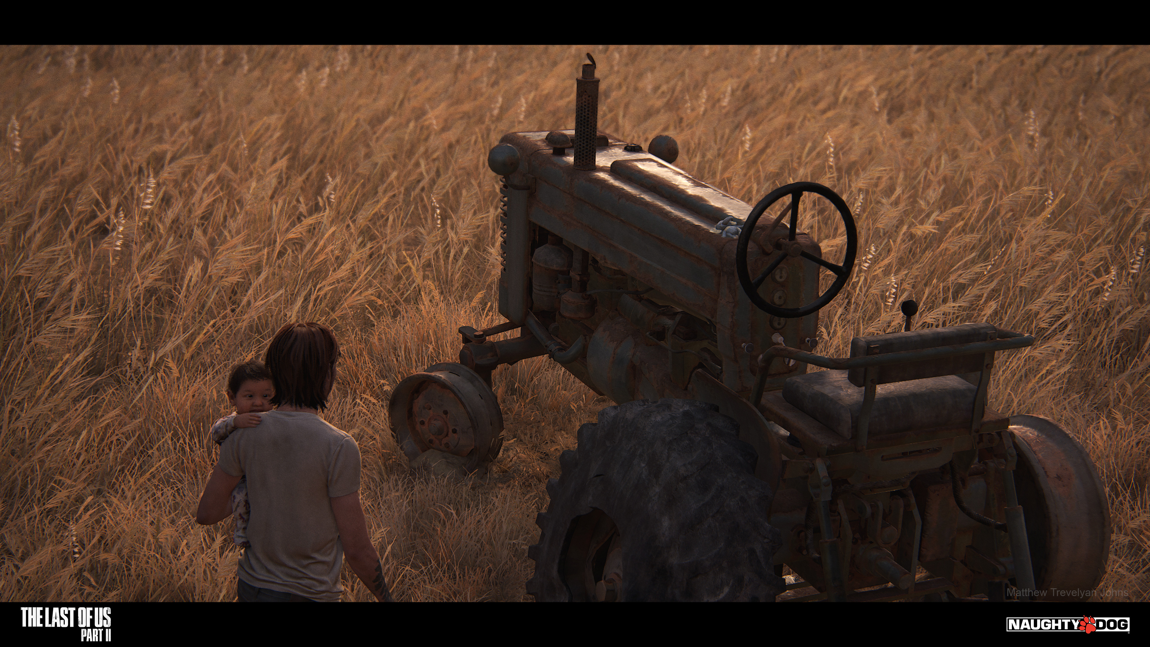 Tiffany, Reuben and Joakim did beautiful work in the farm area, my small contribution was to dictate the asset pipeline for the tractor and to create and refine its final shader appearance