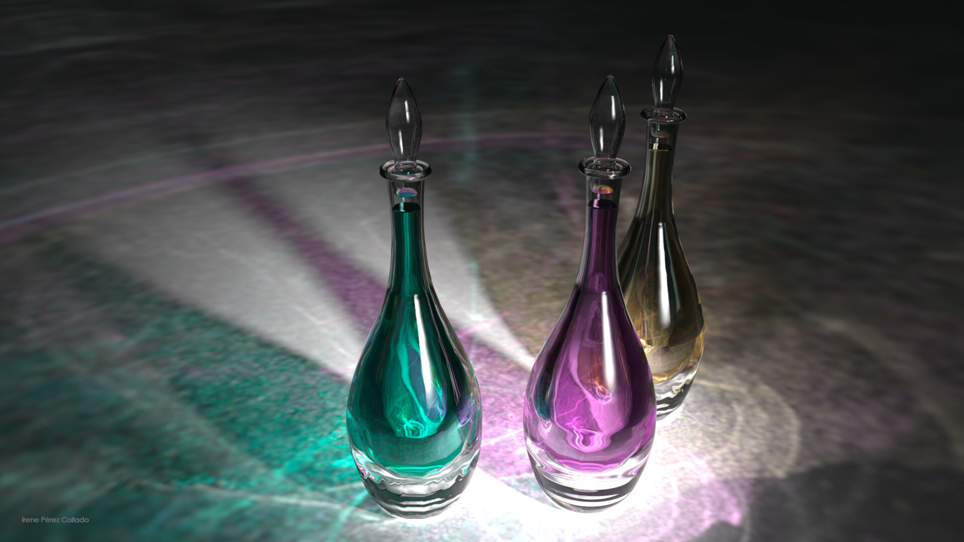 ArtStation Exercise with caustics in Maya with Vray