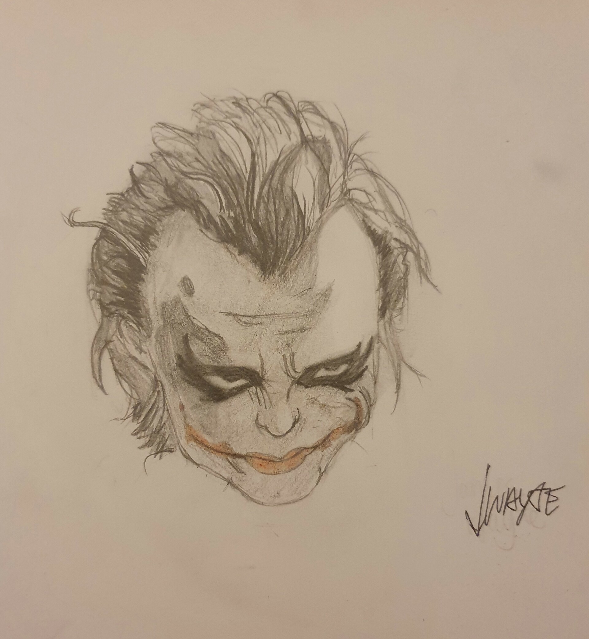 Artstation Heath Ledger S Joker Drawing