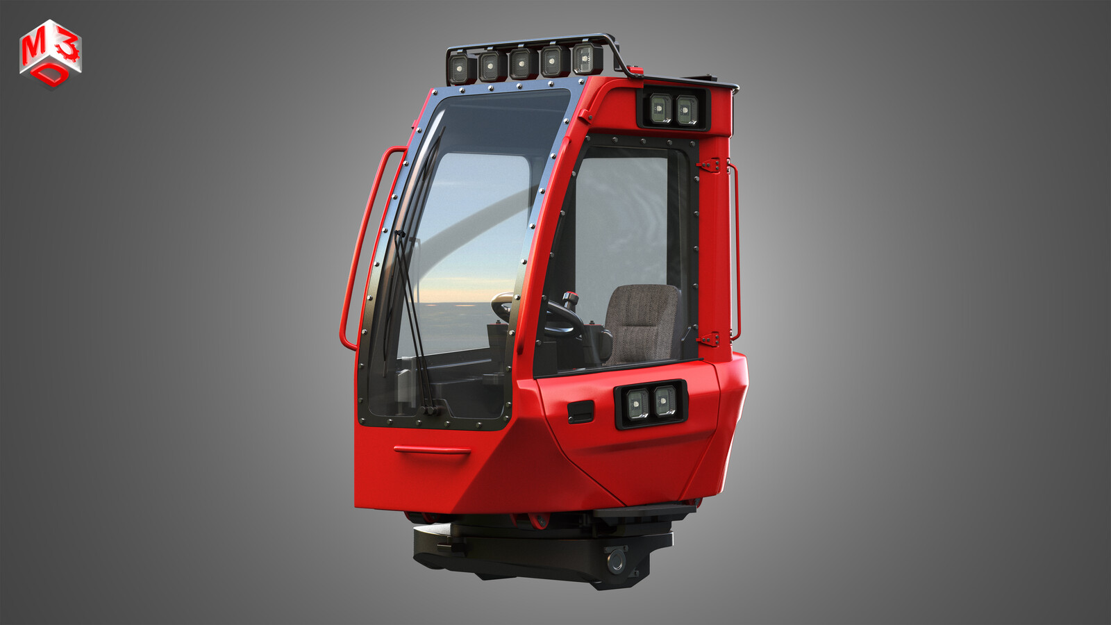 Komatsu Forestry Machine - Driving Room 3D model