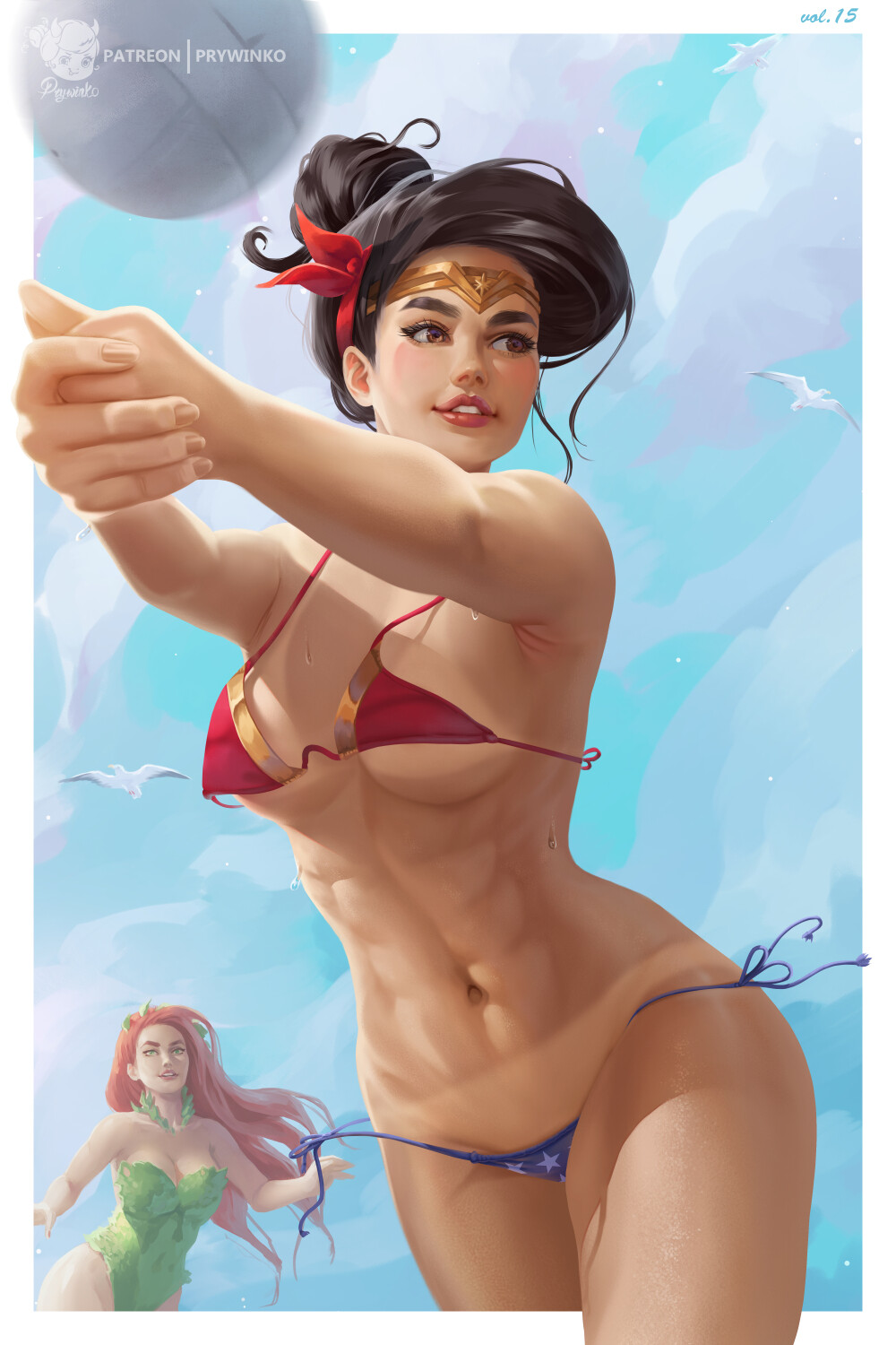 Prywinko Art - Beach Queen: Wonder Woman