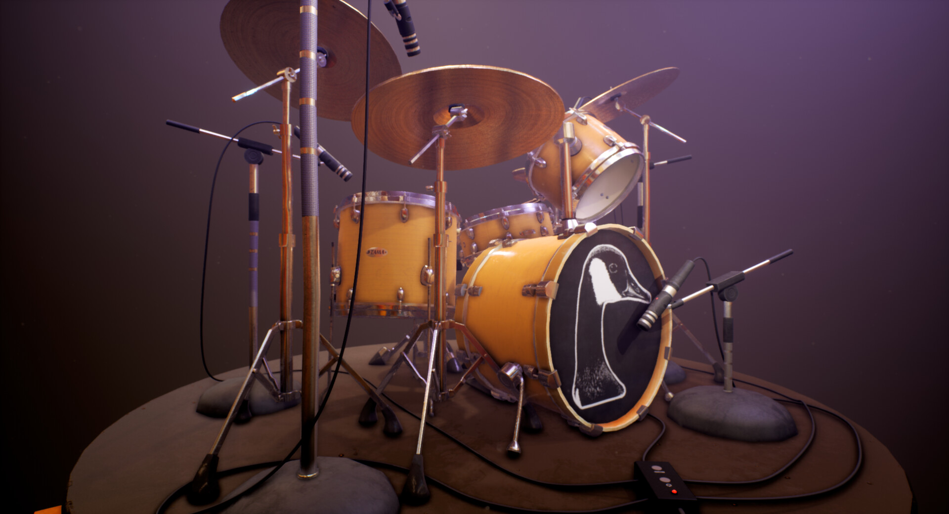 Artstation Drum Set Game Ready Pbr Austin Hauger