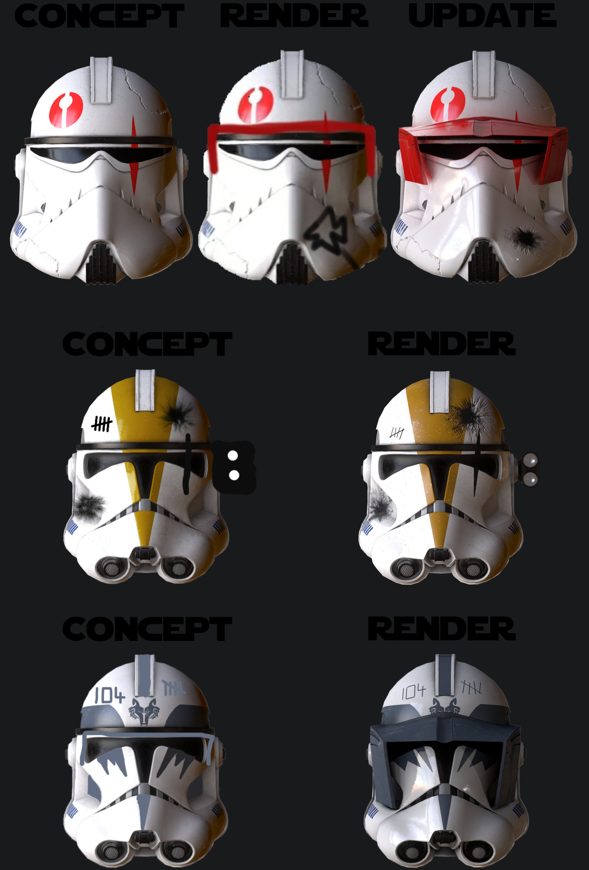 Morten Langelund Jakobsen Star Wars Clone Trooper Helmets
